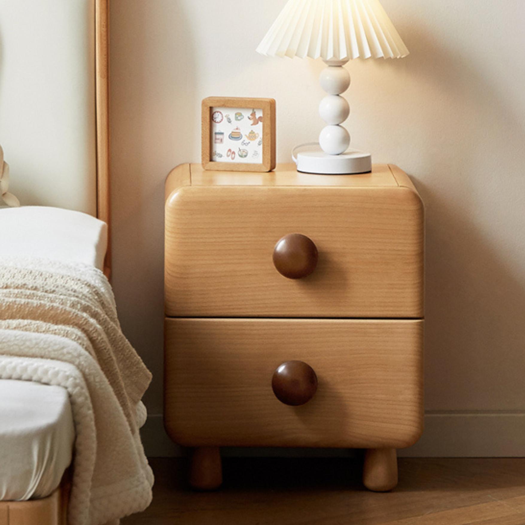 Beech Solid Wood Children's Nightstand