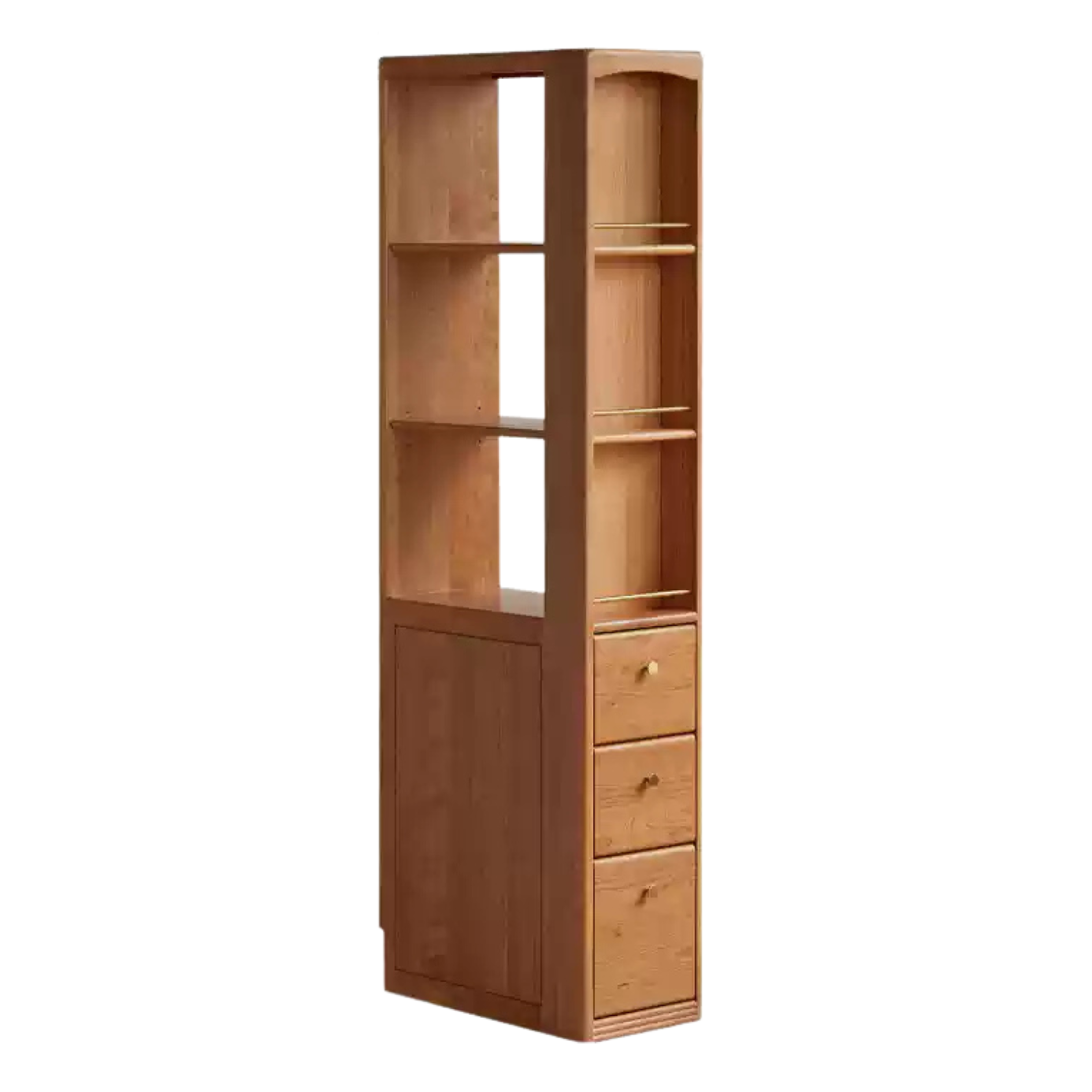 Cherry Solid Wood Bookcase With Drawer