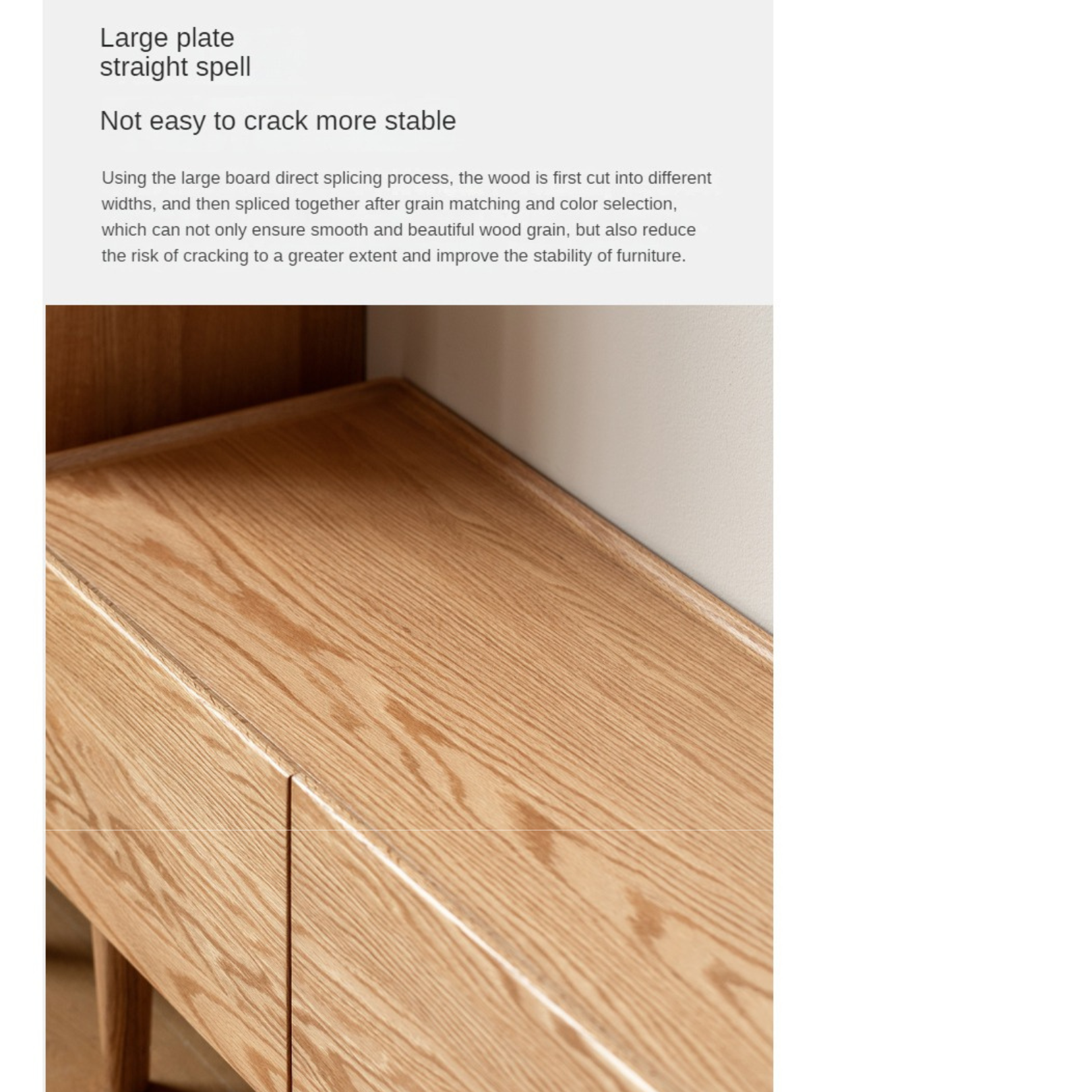 Oak Solid Wood Floor TV Cabinet.