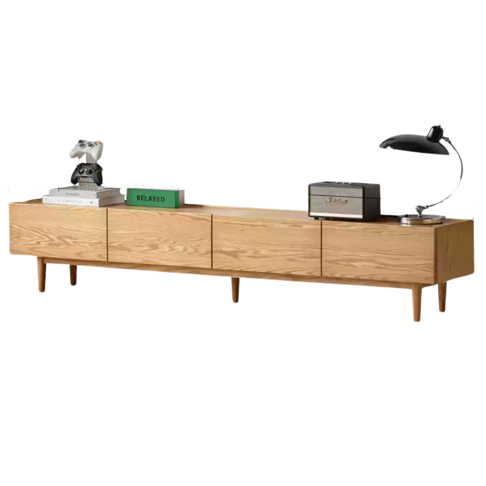 Oak Solid Wood Floor TV Cabinet.