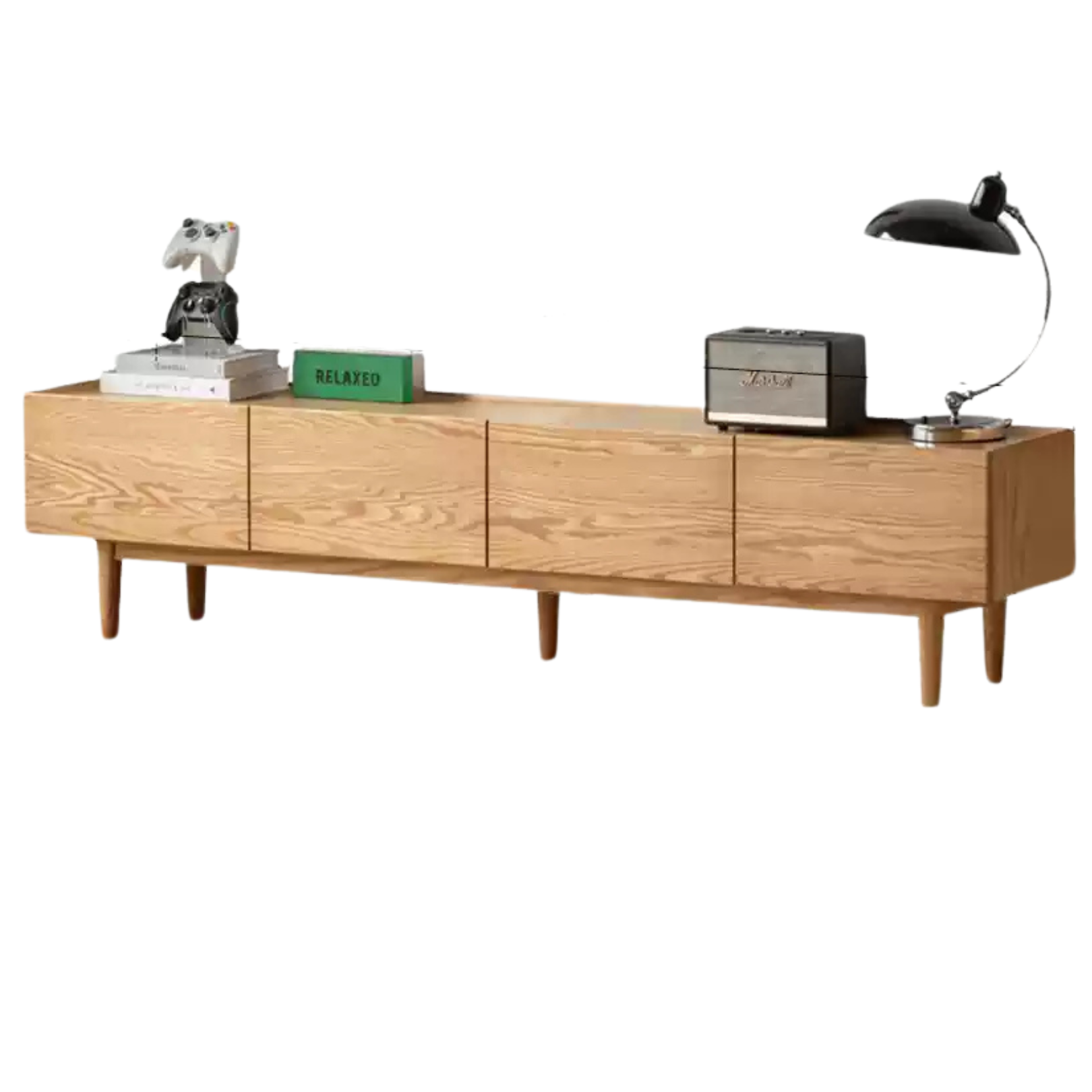 Oak Solid Wood Floor TV Cabinet.