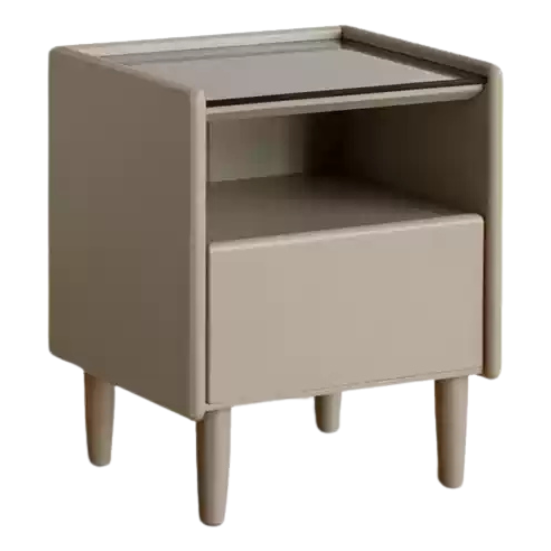Tulipwood Solid Wood Glass Nightstand