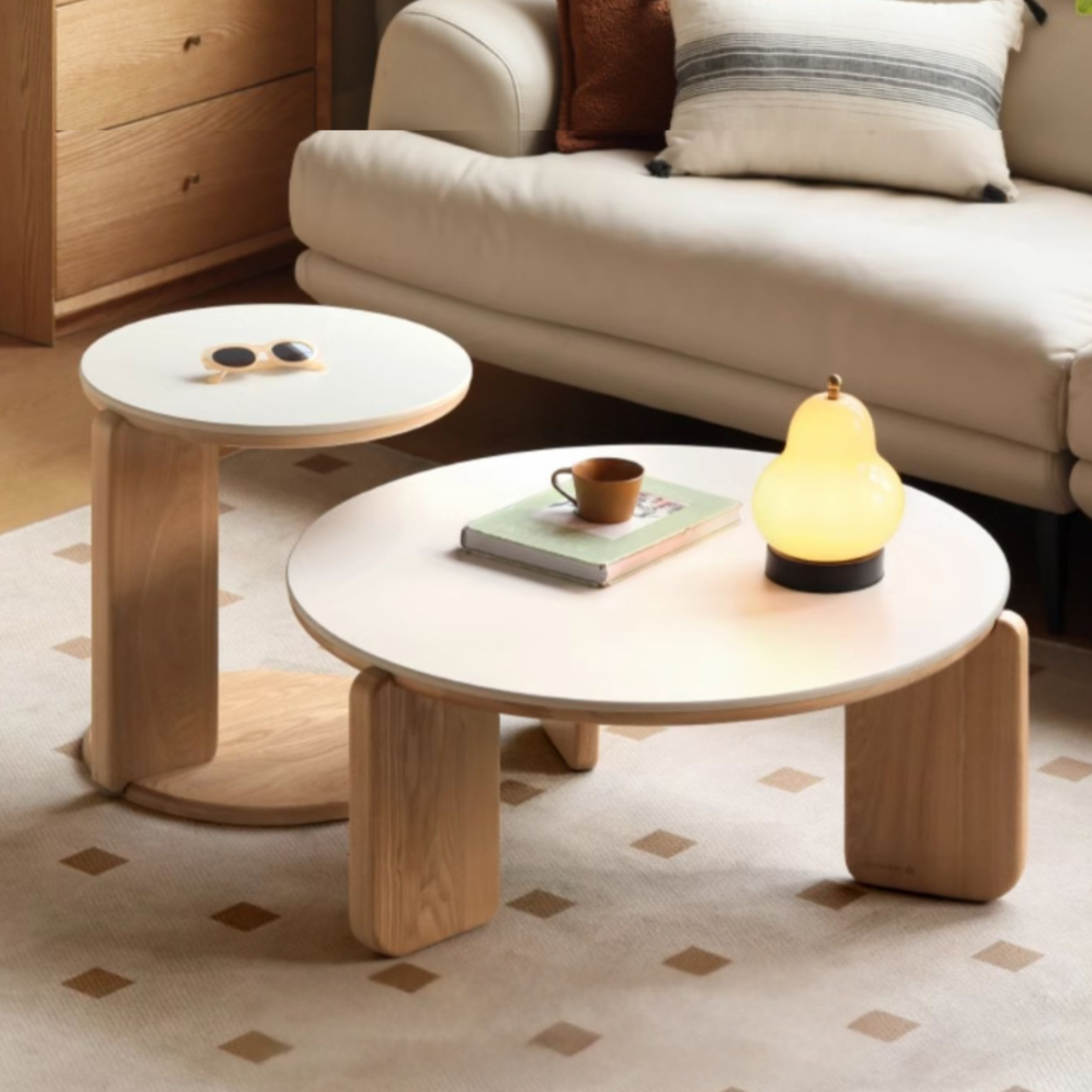 Oak, Ash, Poplar Solid Wood Slate Coffee Table