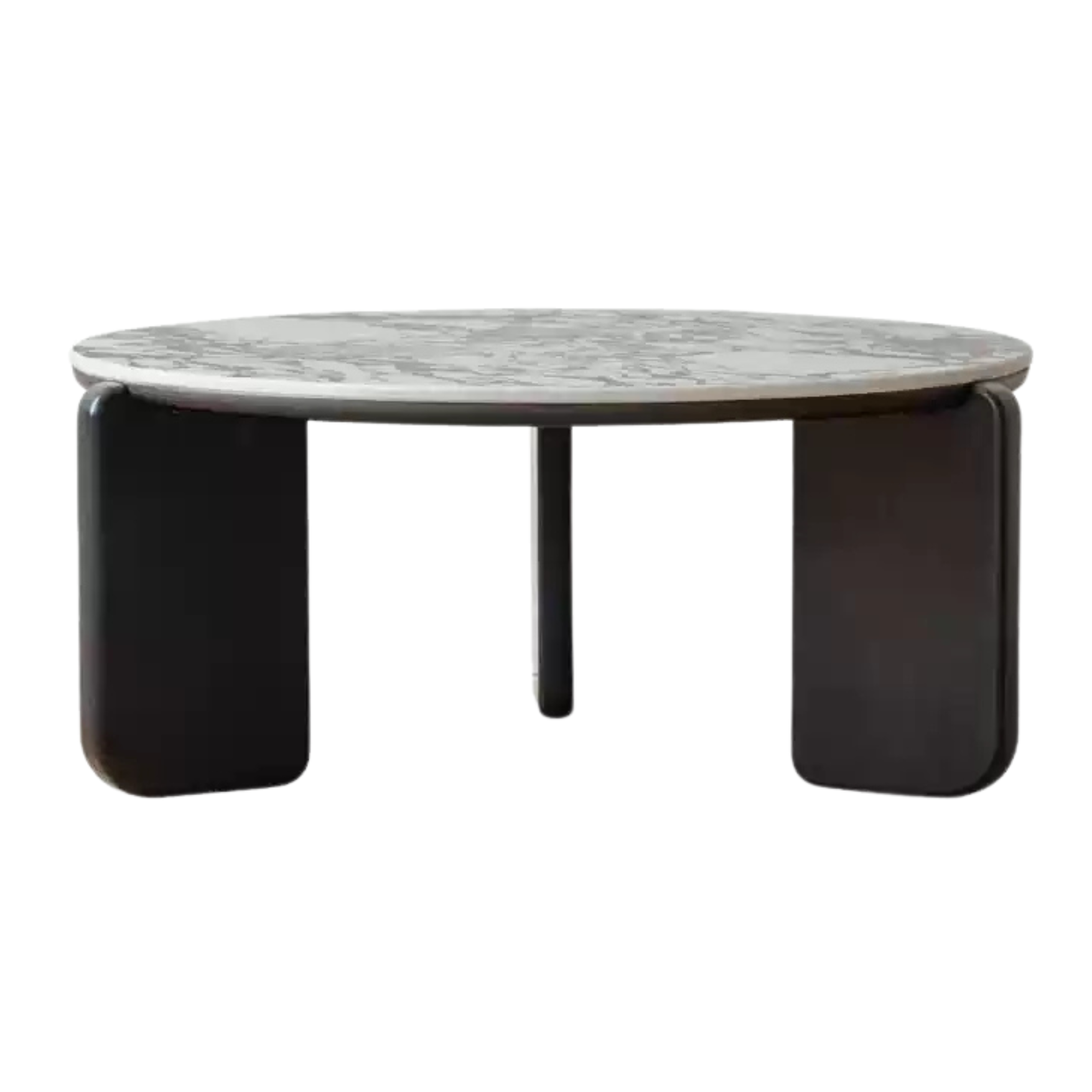 Oak Solid Wood Slate Black Coffee Table