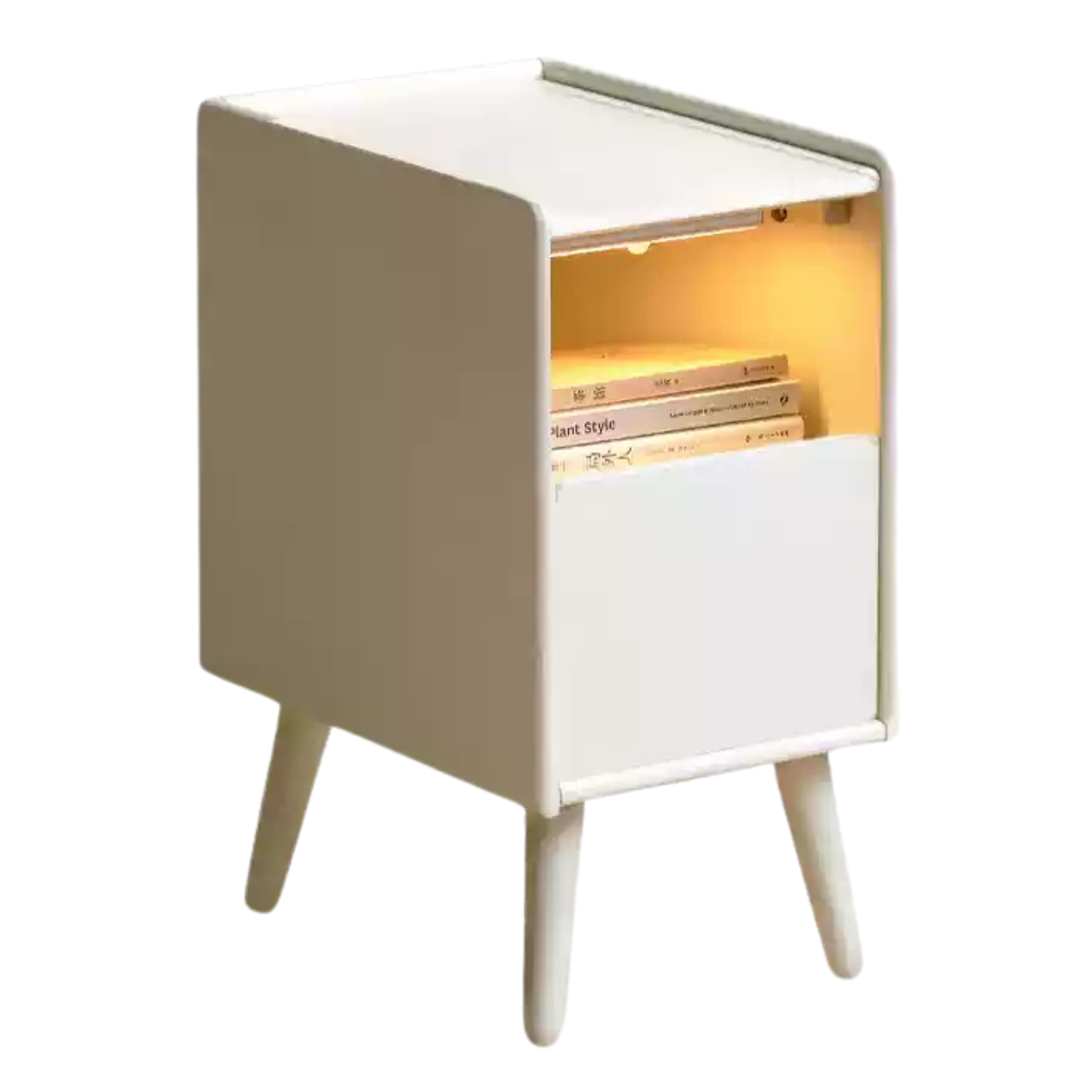 Solid Rubberwood Nightstand.