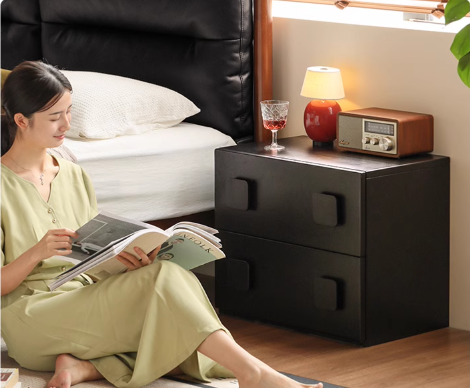 Poplar Solid Wood TV French Retro Floor Module Combination Side Cabinet.