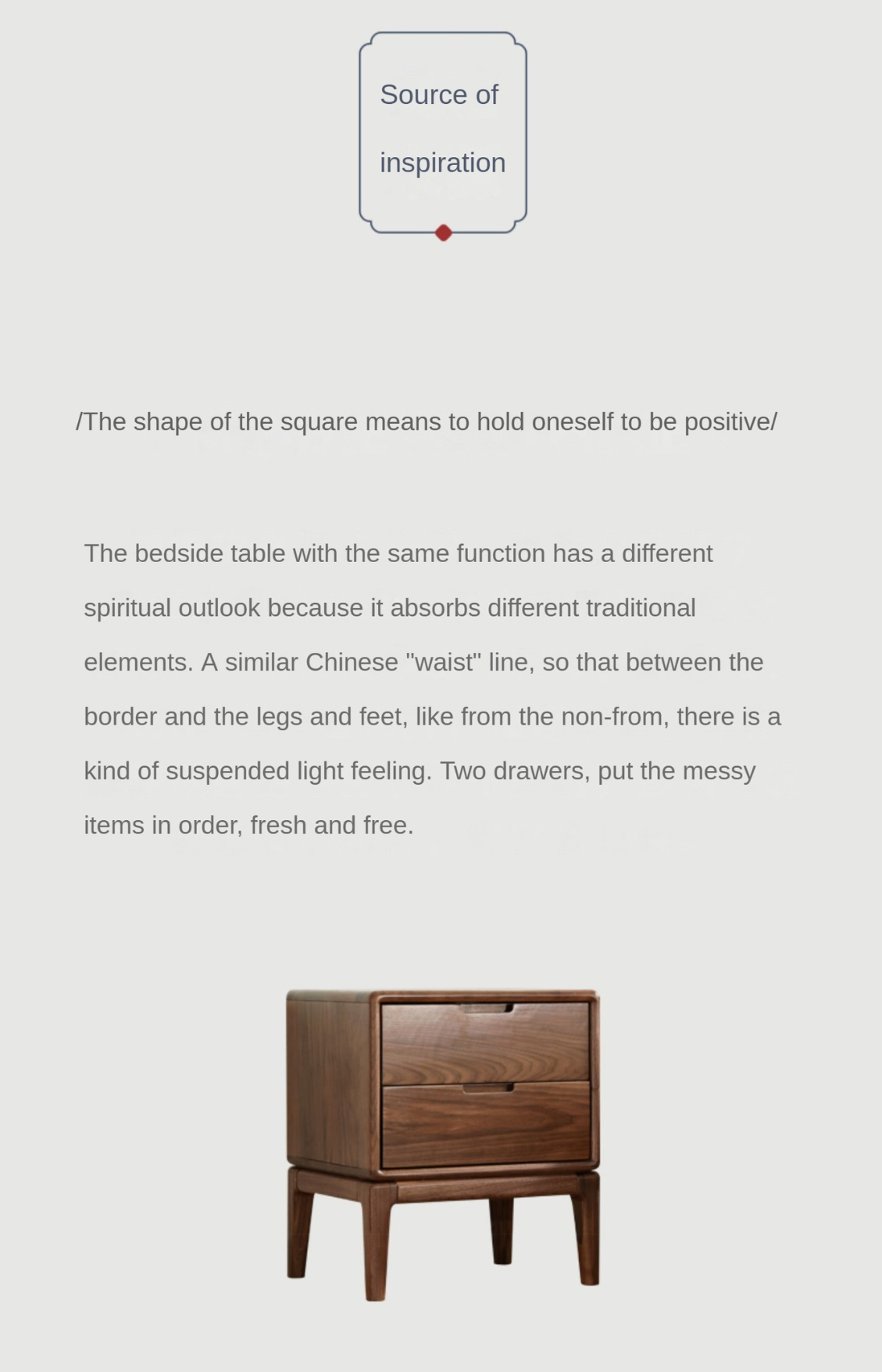 Black Walnut, Ash Solid Wood Nordic Modern Nightstand