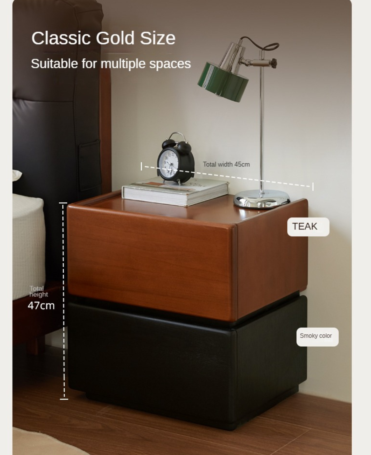 Ash, Poplar Solid Wood Nightstand