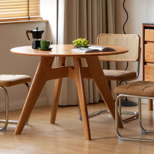 solid wood dining table restaurant retro style cherry wood dining