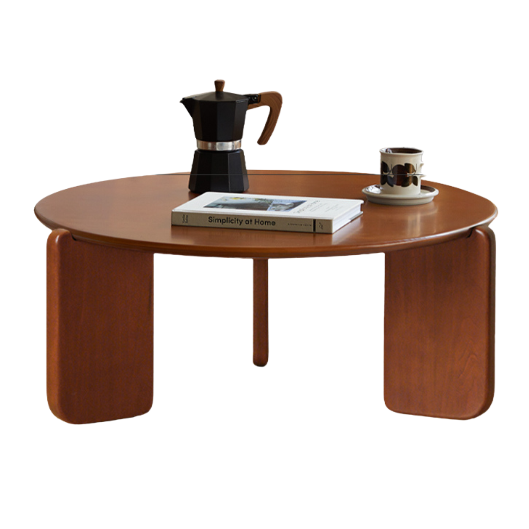 Poplar Solid Wood Rock Board Coffee Table