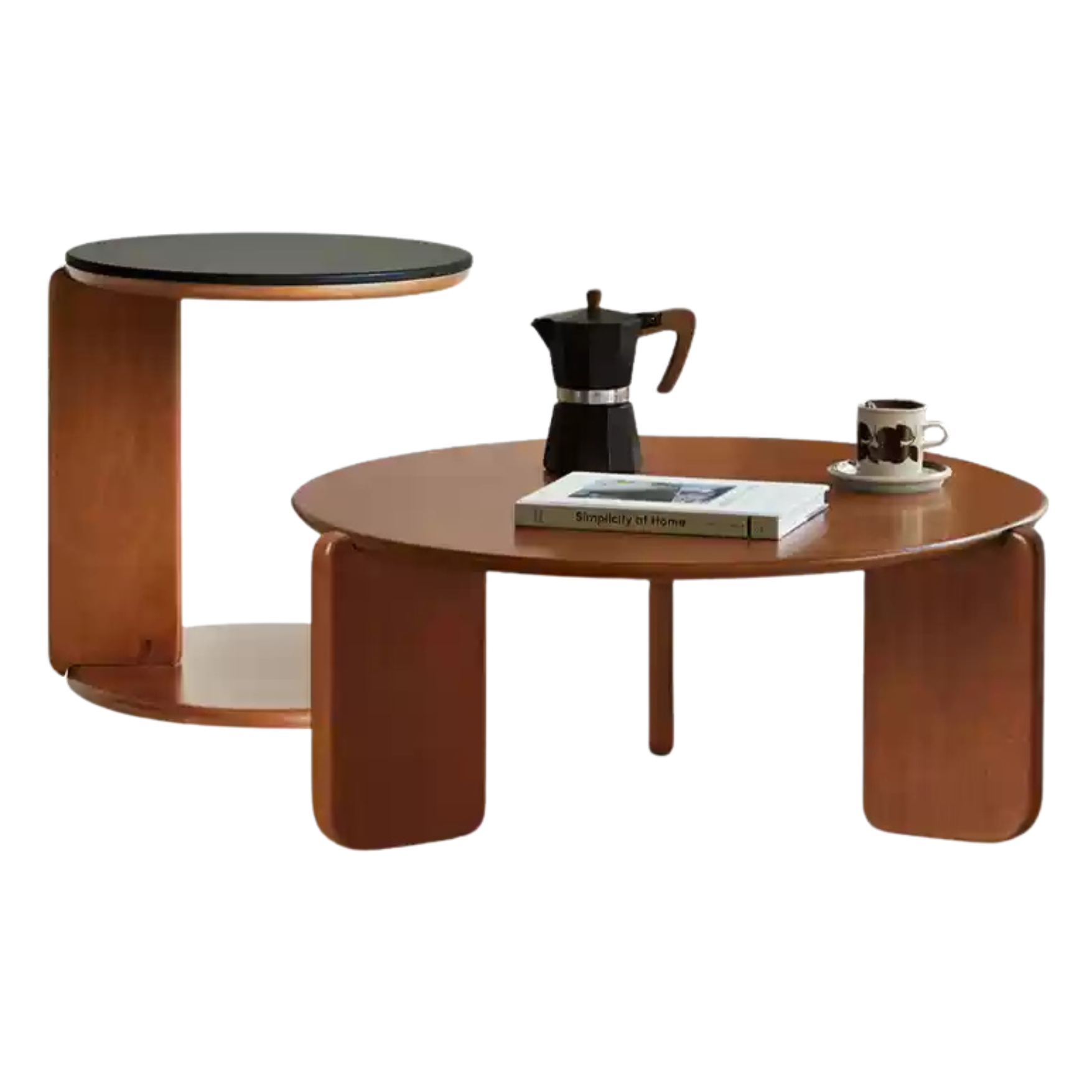 Poplar Solid Wood Rock Board Coffee Table