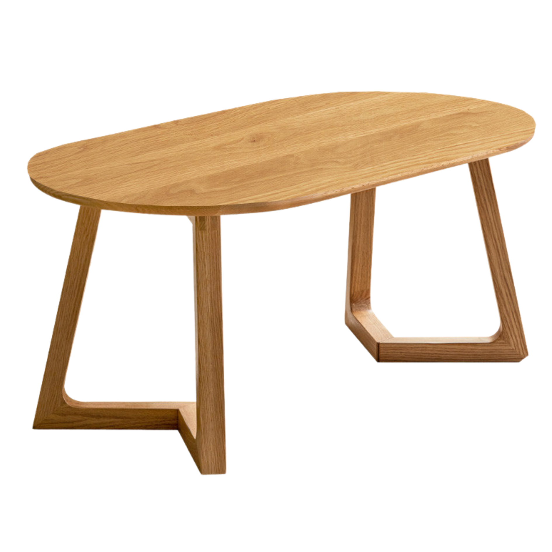 Oak Solid Wood Coffee Table Modern Slate