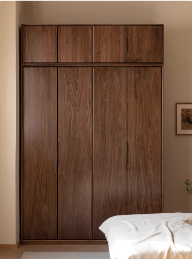 Black Walnut Solid Wood Storage Rack Floor Corner Hanger.