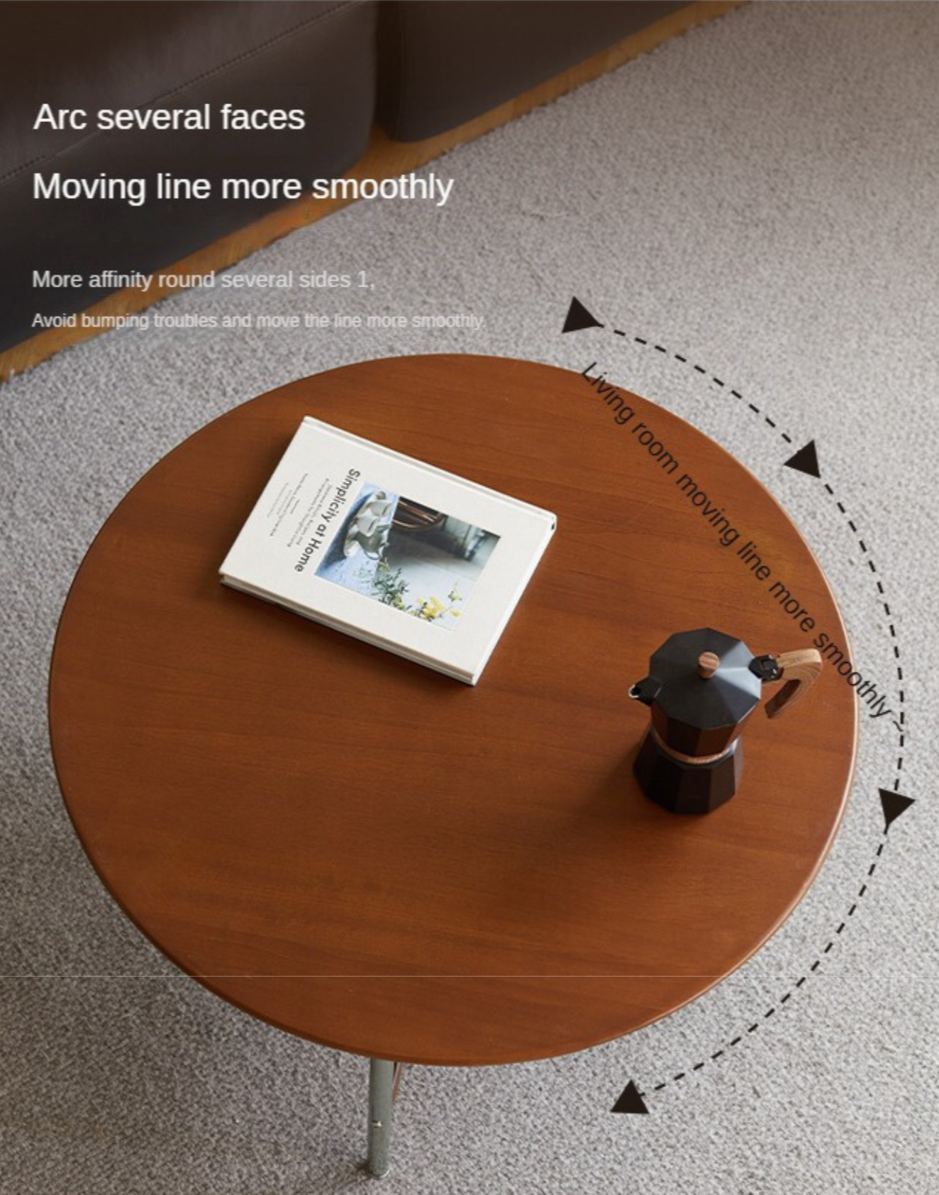 Poplar Solid Wood American Retro Coffee Table.