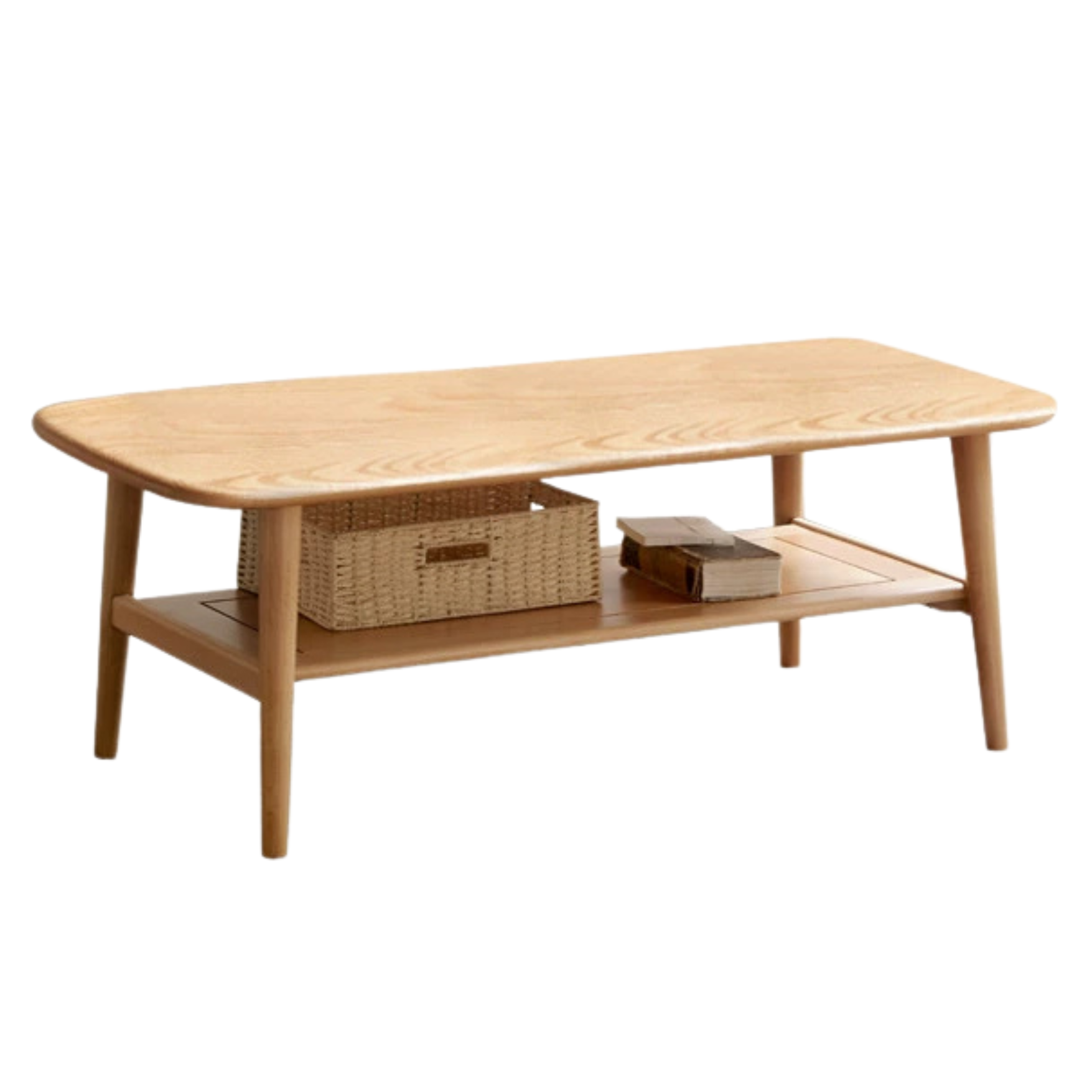 Oak, Beech Solid Wood Slate Coffee Table