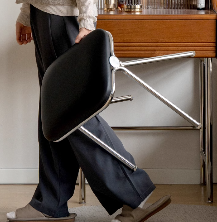 Organic Leather Soft Package Makeup Stool