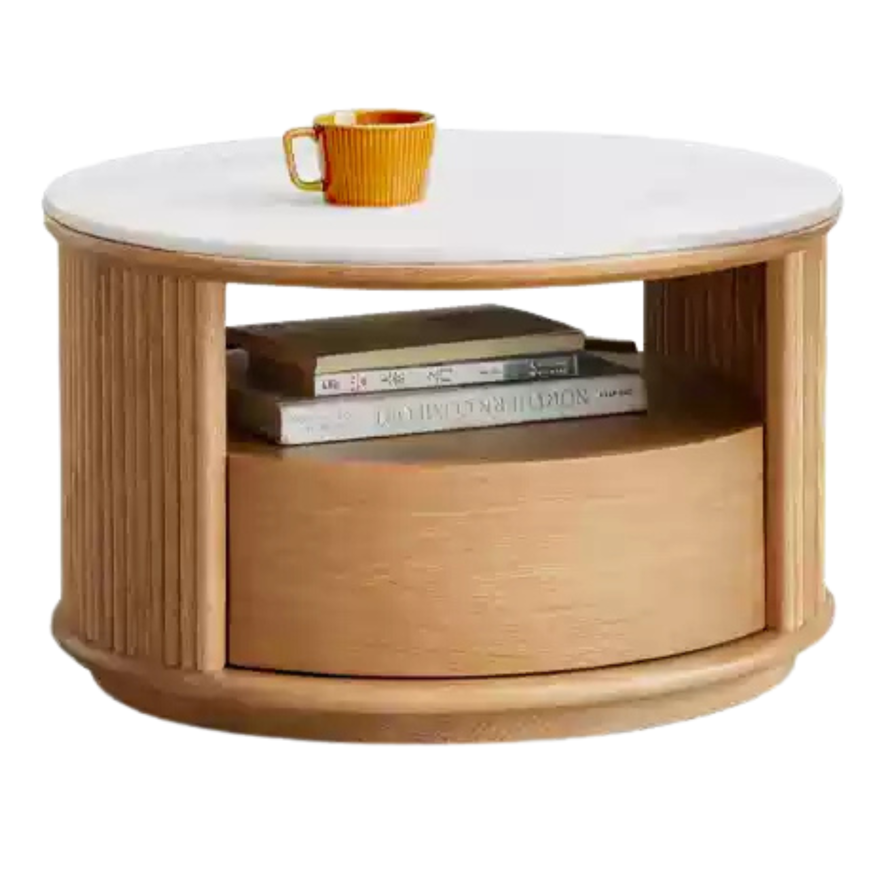Oak, Ash Solid Wood Rock Plate Coffee Table