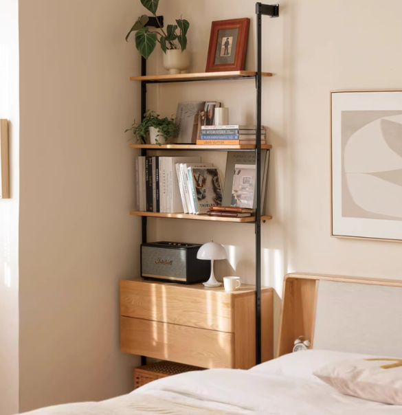 Oak, Poplar Solid Wood Industrial Style Multi-layer Storage Rack