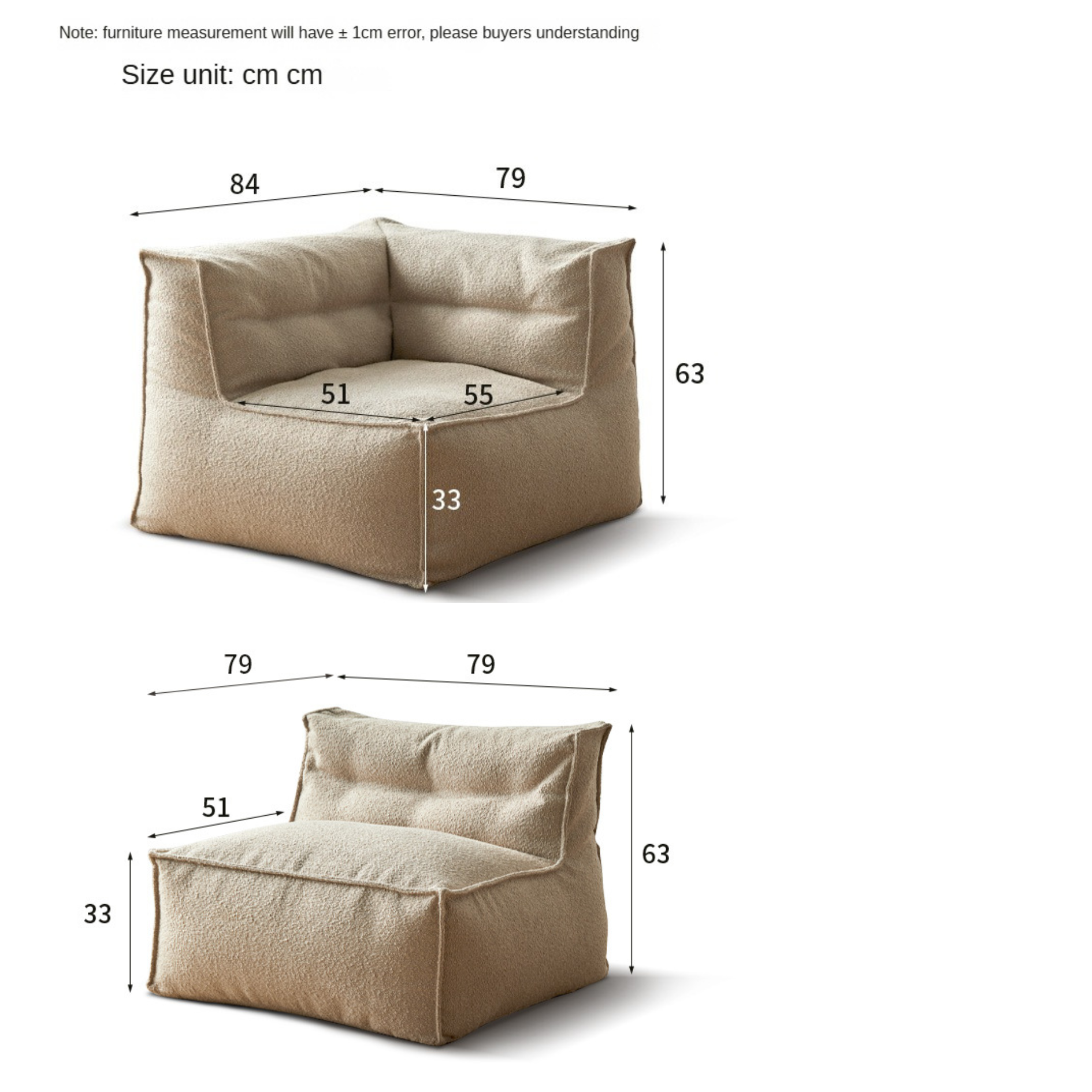 Lamb Combination Module Sofa.