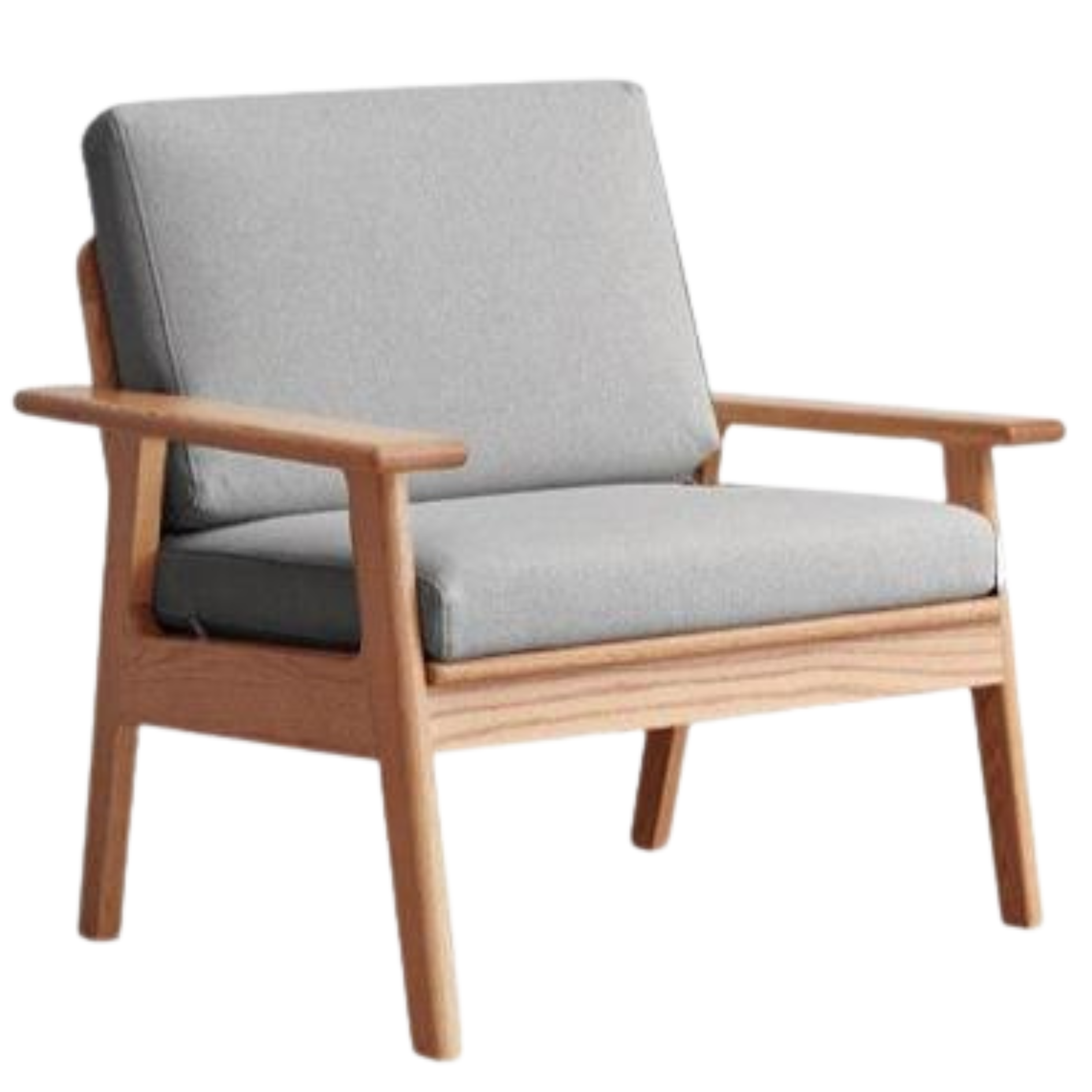 Oak Solid Wood Japanese-style Fabric Sofa