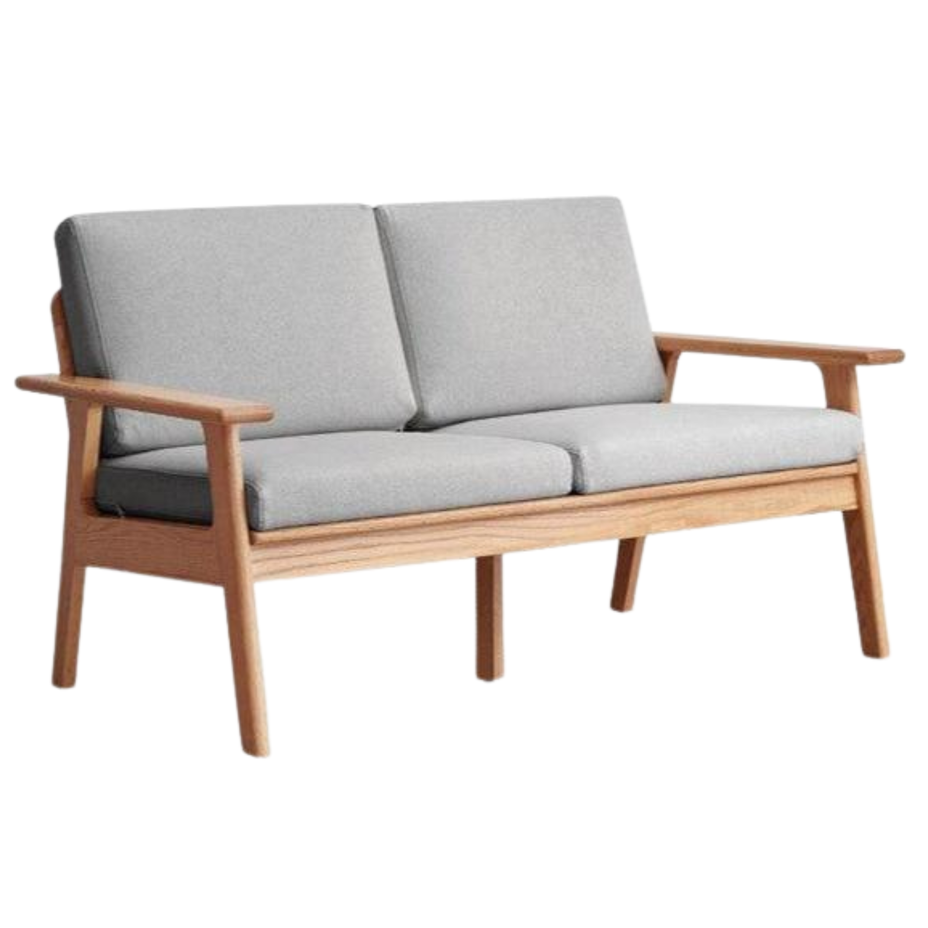 Oak Solid Wood Japanese-style Fabric Sofa
