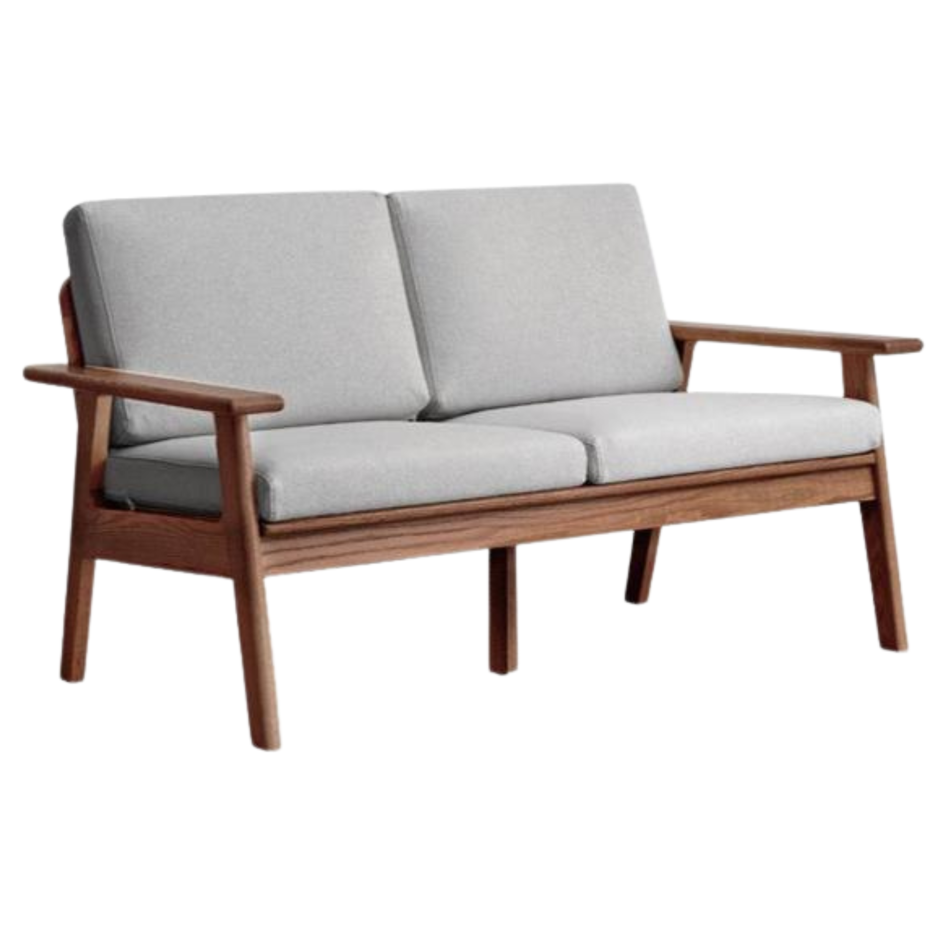 Oak Solid Wood Japanese-style Fabric Sofa