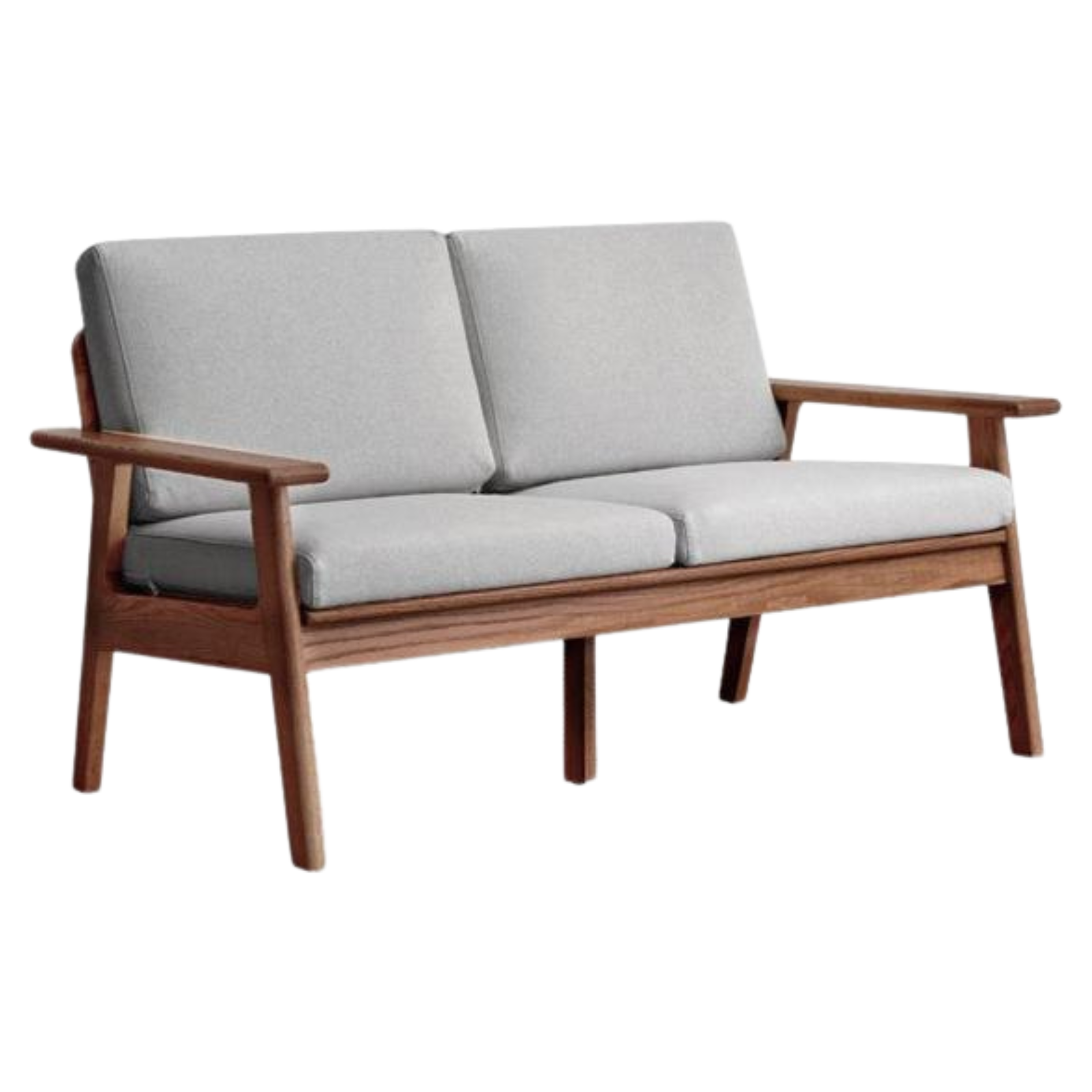 Oak Solid Wood Japanese-style Fabric Sofa