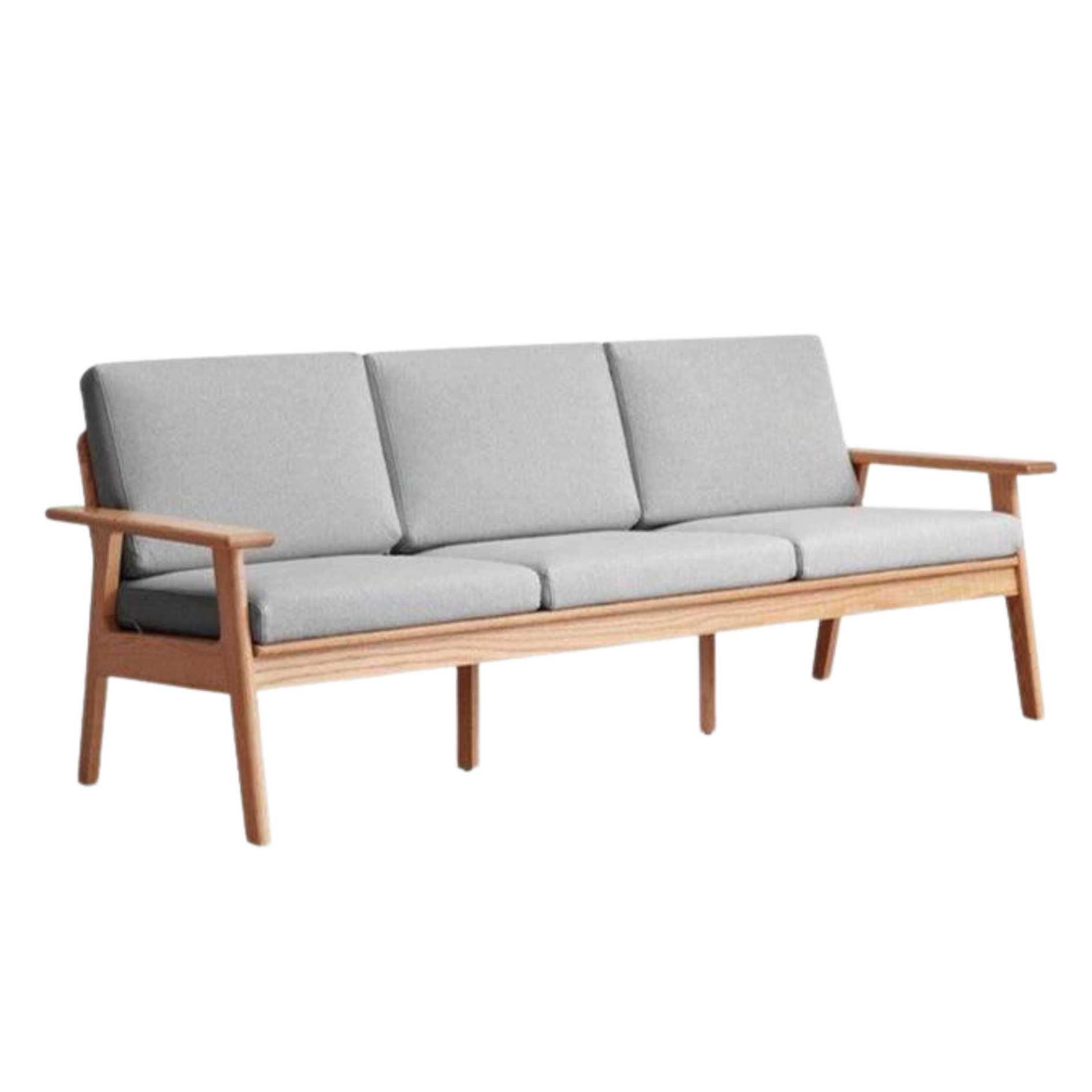 Oak Solid Wood Japanese-style Fabric Sofa