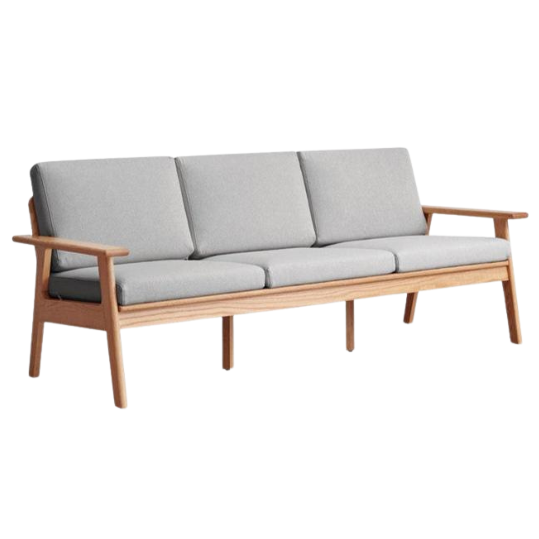 Oak Solid Wood Japanese-style Fabric Sofa