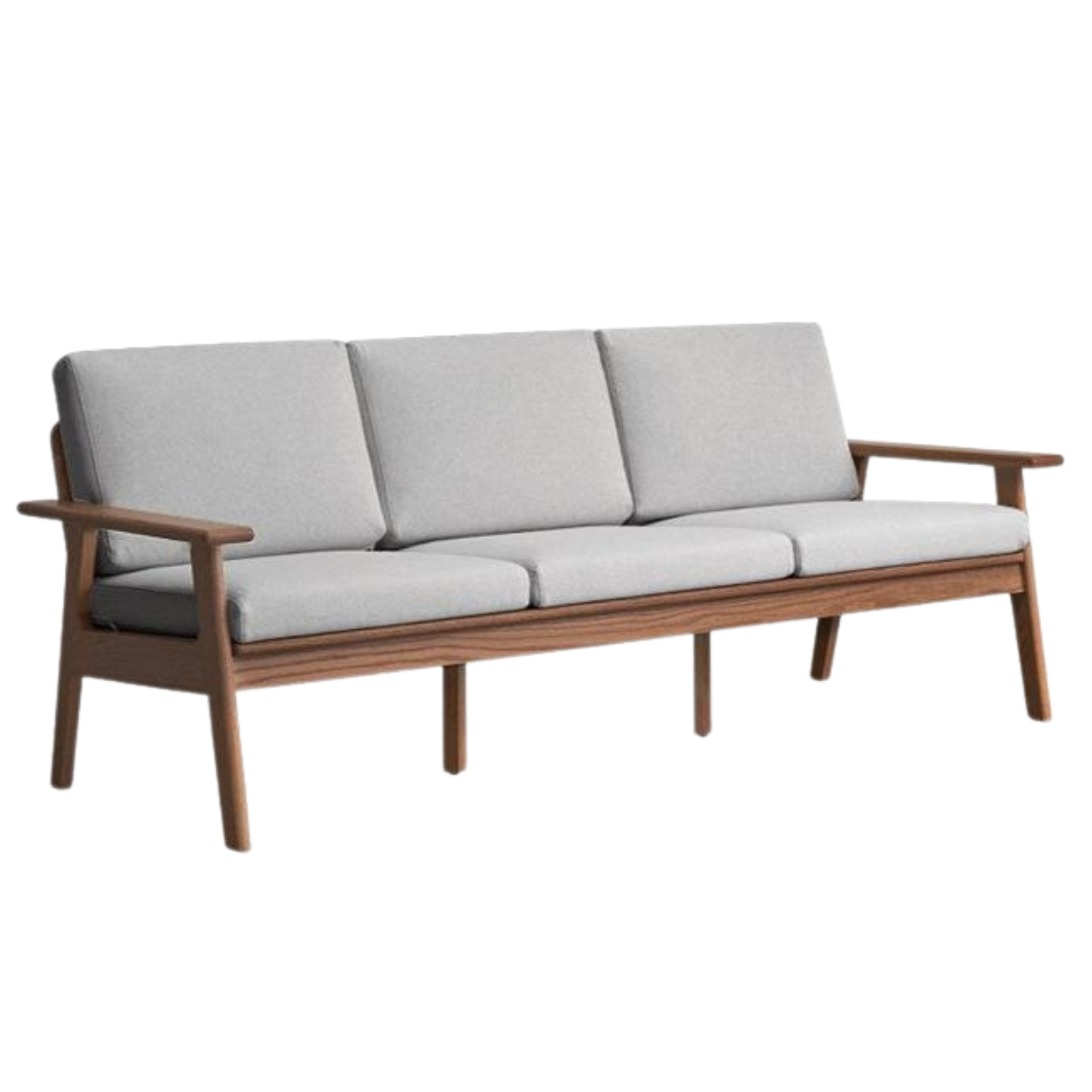 Oak Solid Wood Japanese-style Fabric Sofa