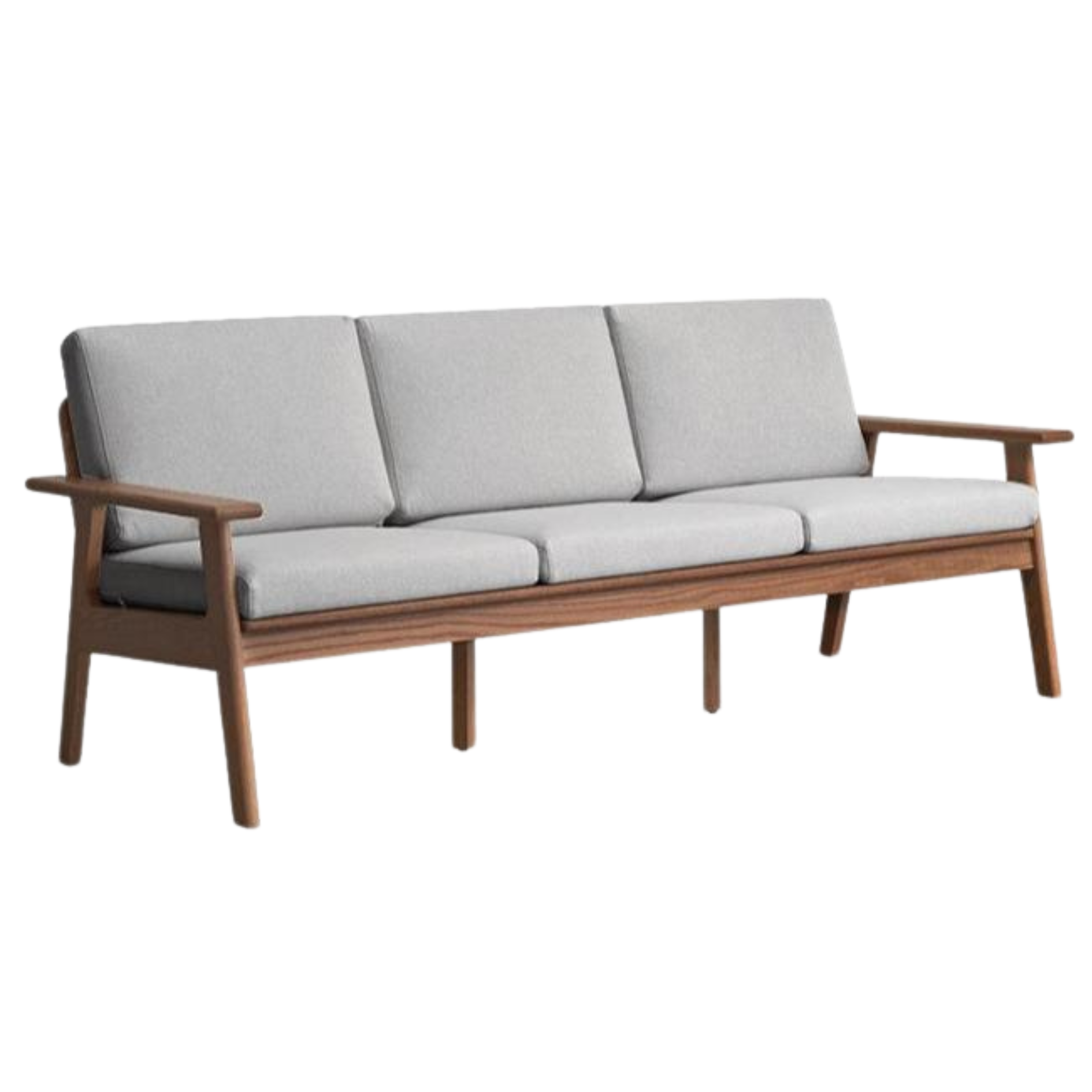 Oak Solid Wood Japanese-style Fabric Sofa