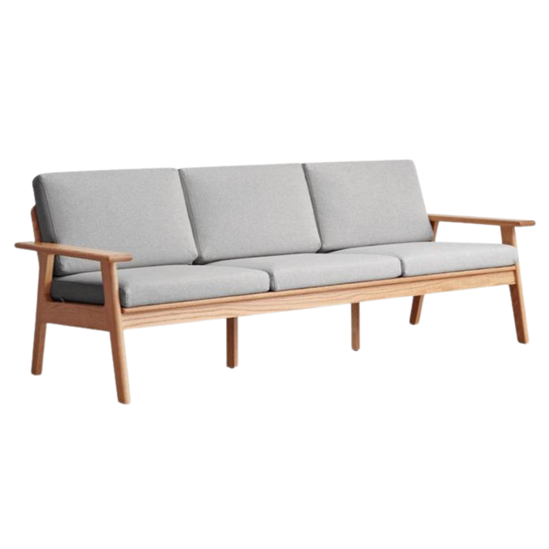 Oak Solid Wood Japanese-style Fabric Sofa