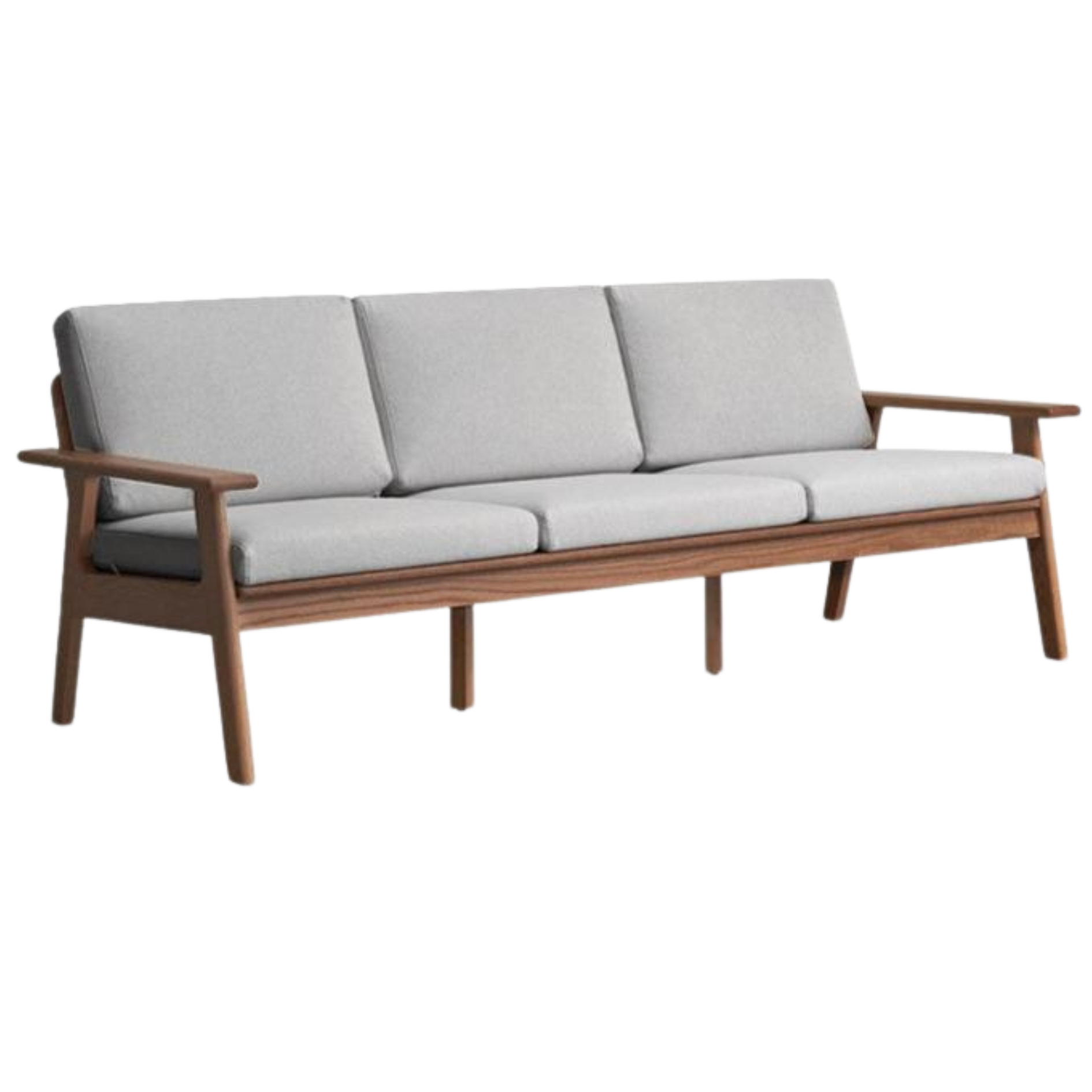 Oak Solid Wood Japanese-style Fabric Sofa