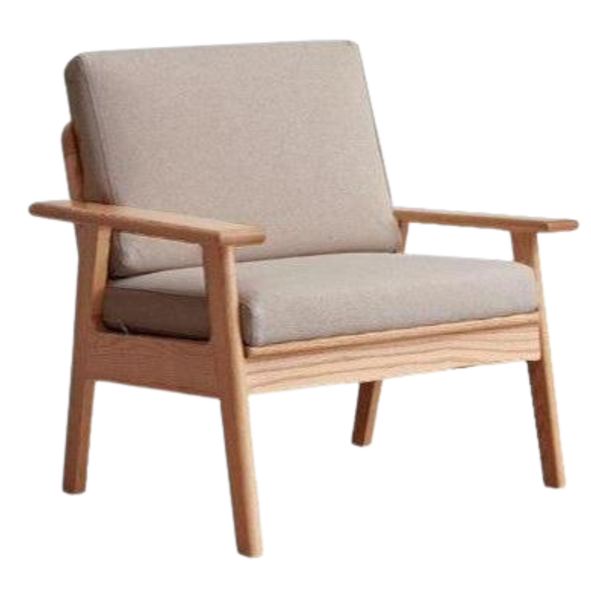 Oak Solid Wood Japanese-style Fabric Sofa