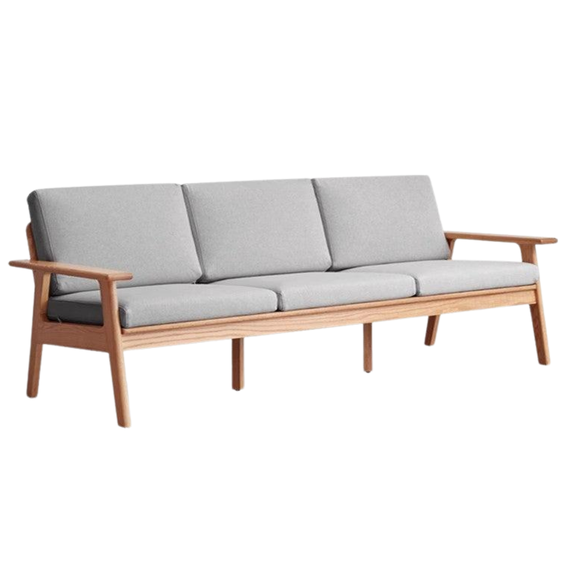 Oak Solid Wood Japanese-style Fabric Sofa