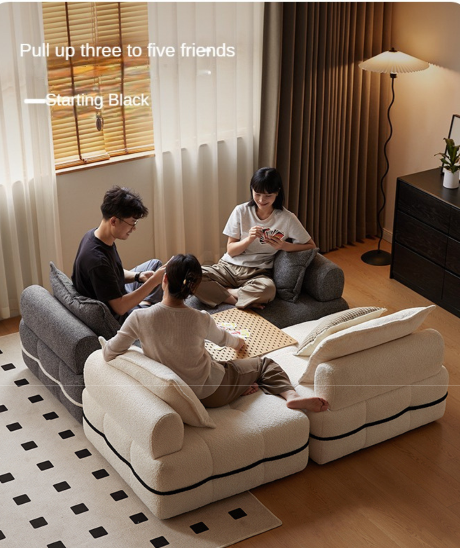 Fabric Modern Biscuit Piedmont Module Sofa,