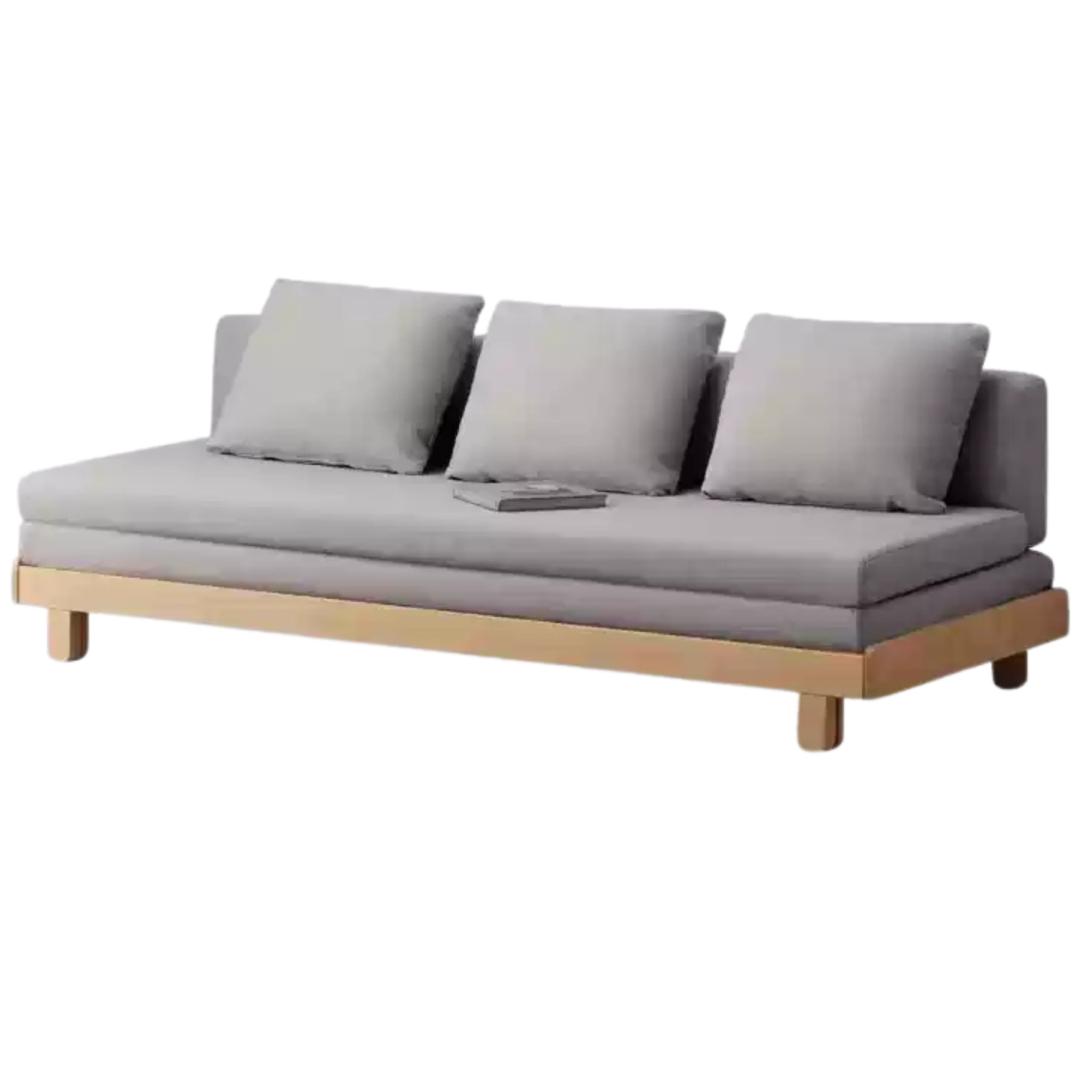 European Beech Solid Wood Sofa Bed Retractable Folding Bbed.