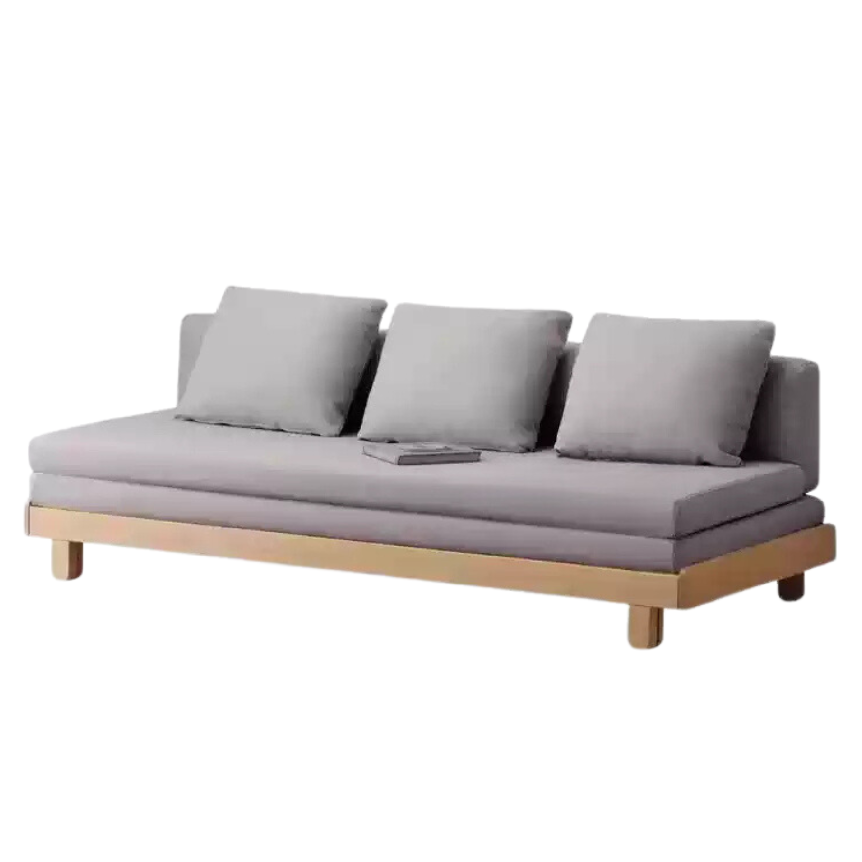 European Beech Solid Wood Sofa Bed Retractable Folding Bbed.