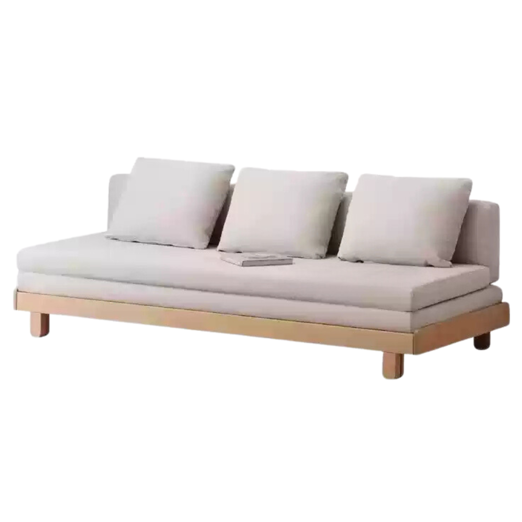 European Beech Solid Wood Sofa Bed Retractable Folding Bbed.