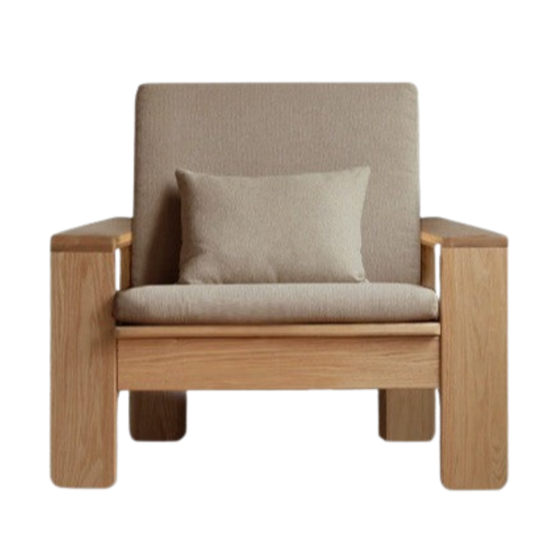 Oak, Ash Solid Wood Modern Nordic Fabric Sofa.
