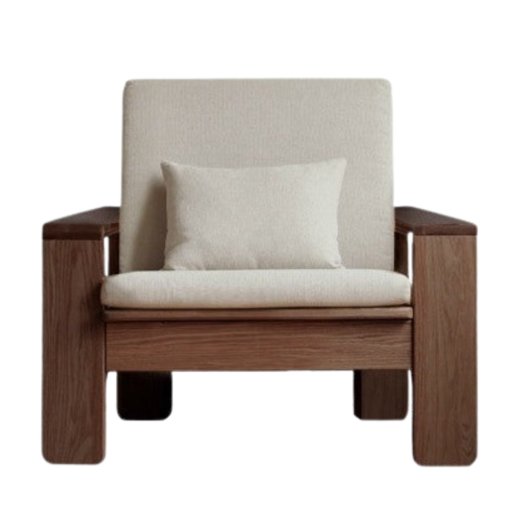 Oak, Ash Solid Wood Modern Nordic Fabric Sofa.