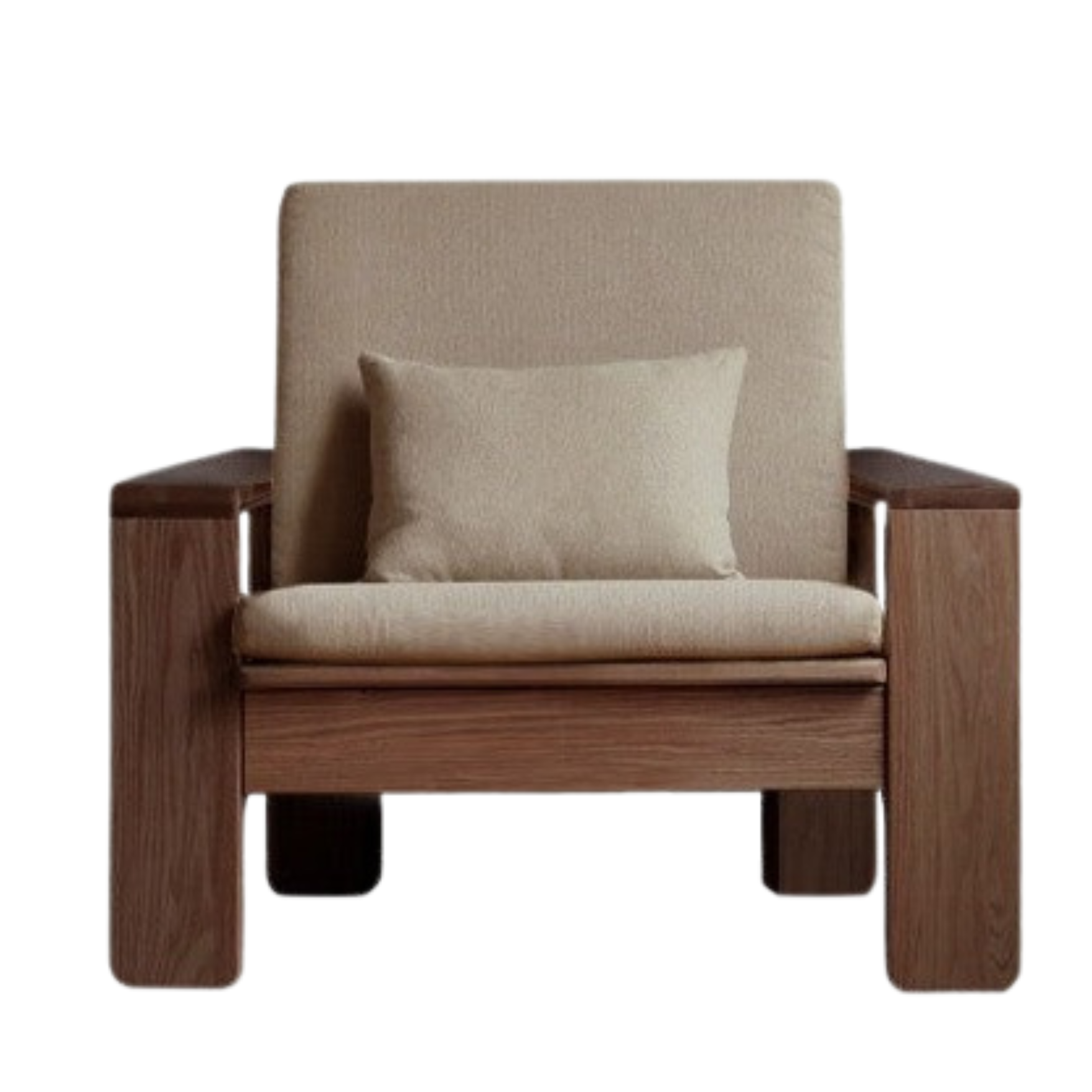 Oak, Ash Solid Wood Modern Nordic Fabric Sofa.