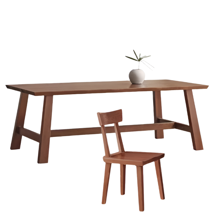 Ash Solid Wood Long Dining Table