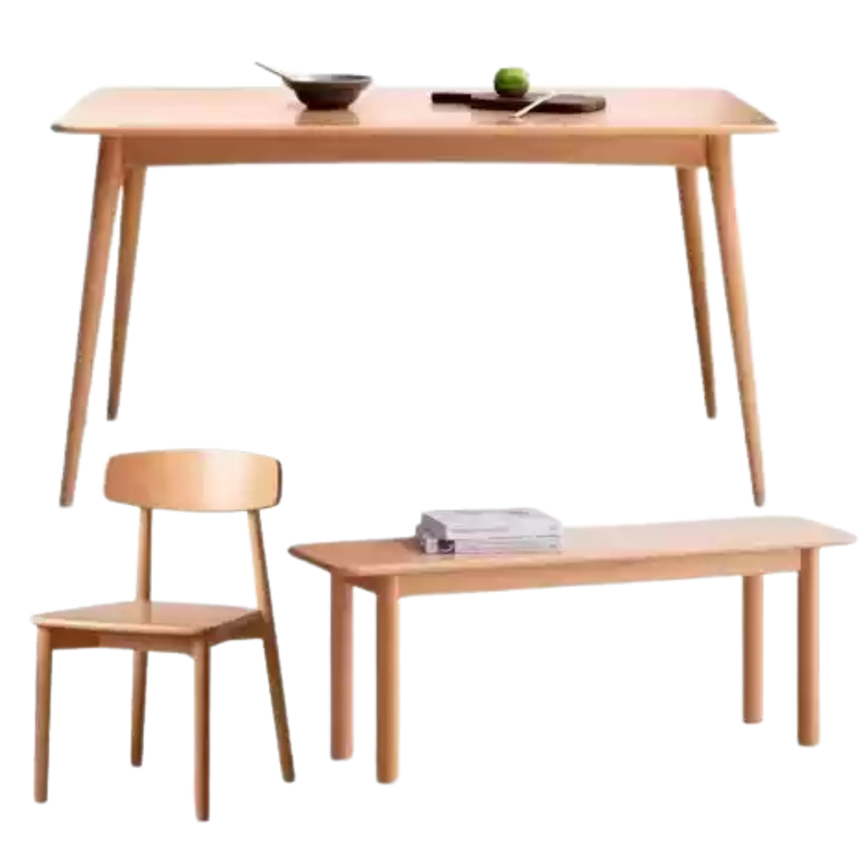 Beech Solid Wood Modern Dining Table