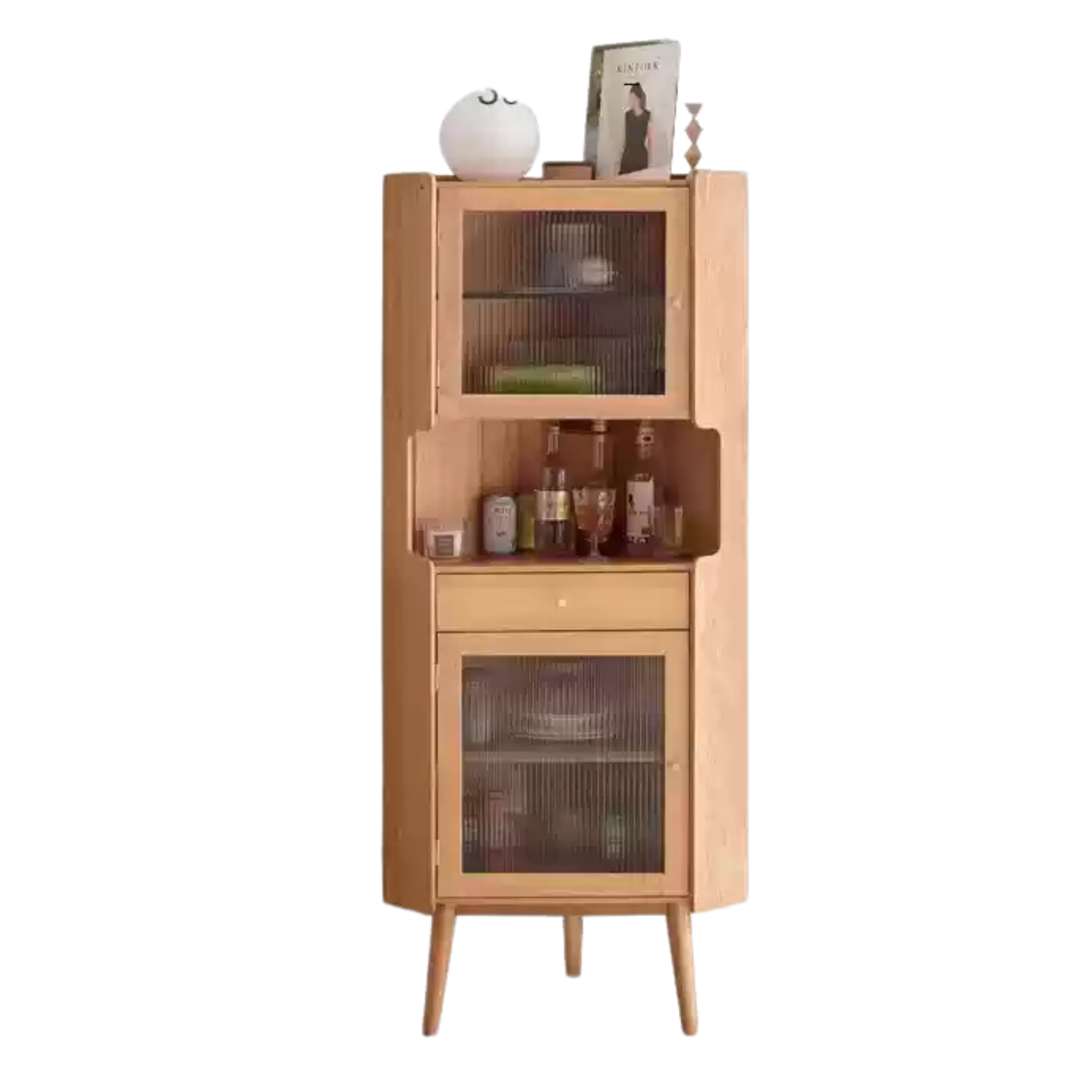 Oak Solid Wood Corner Sideboard