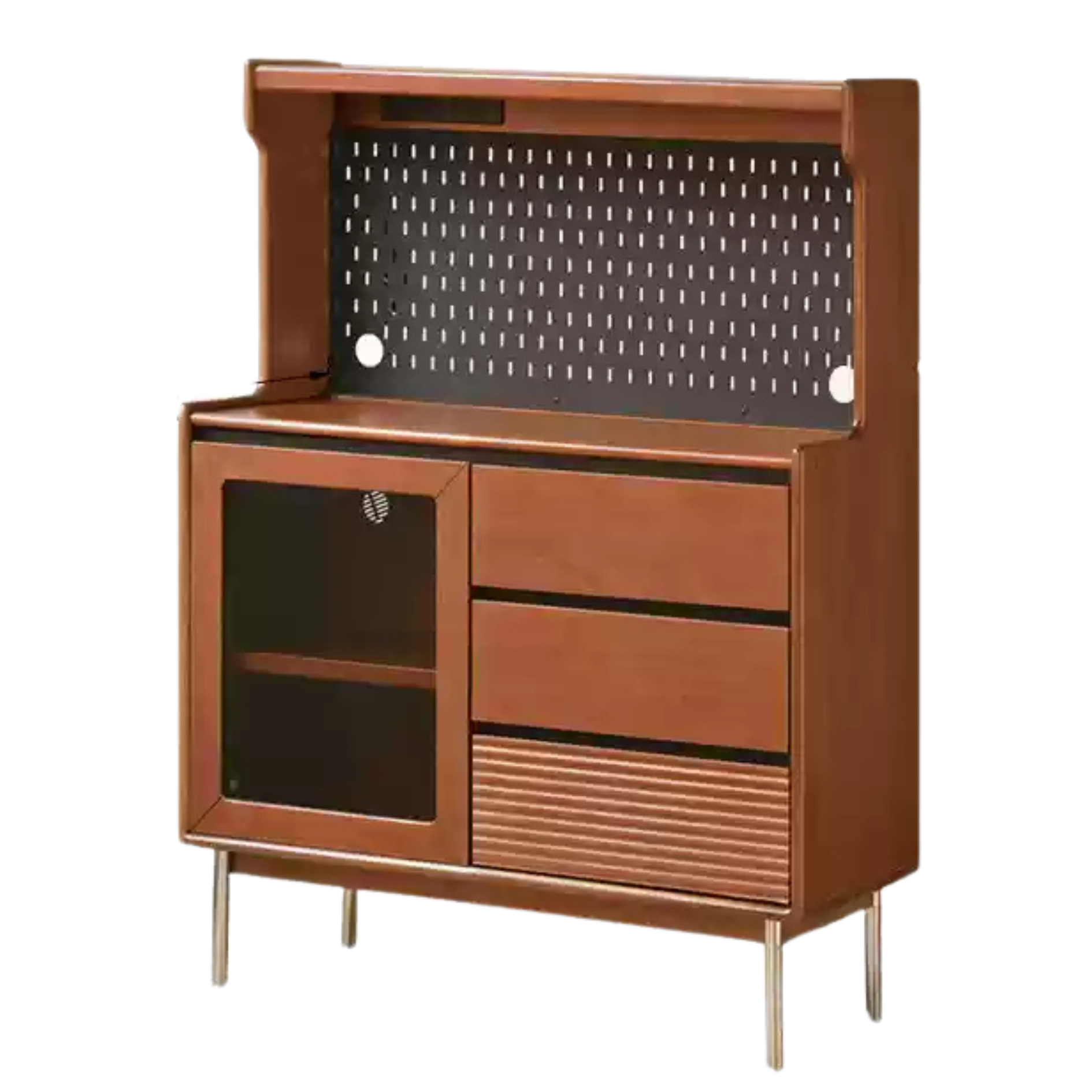 Tulipwood, Black Walnut Solid Wood Retro Sideboard