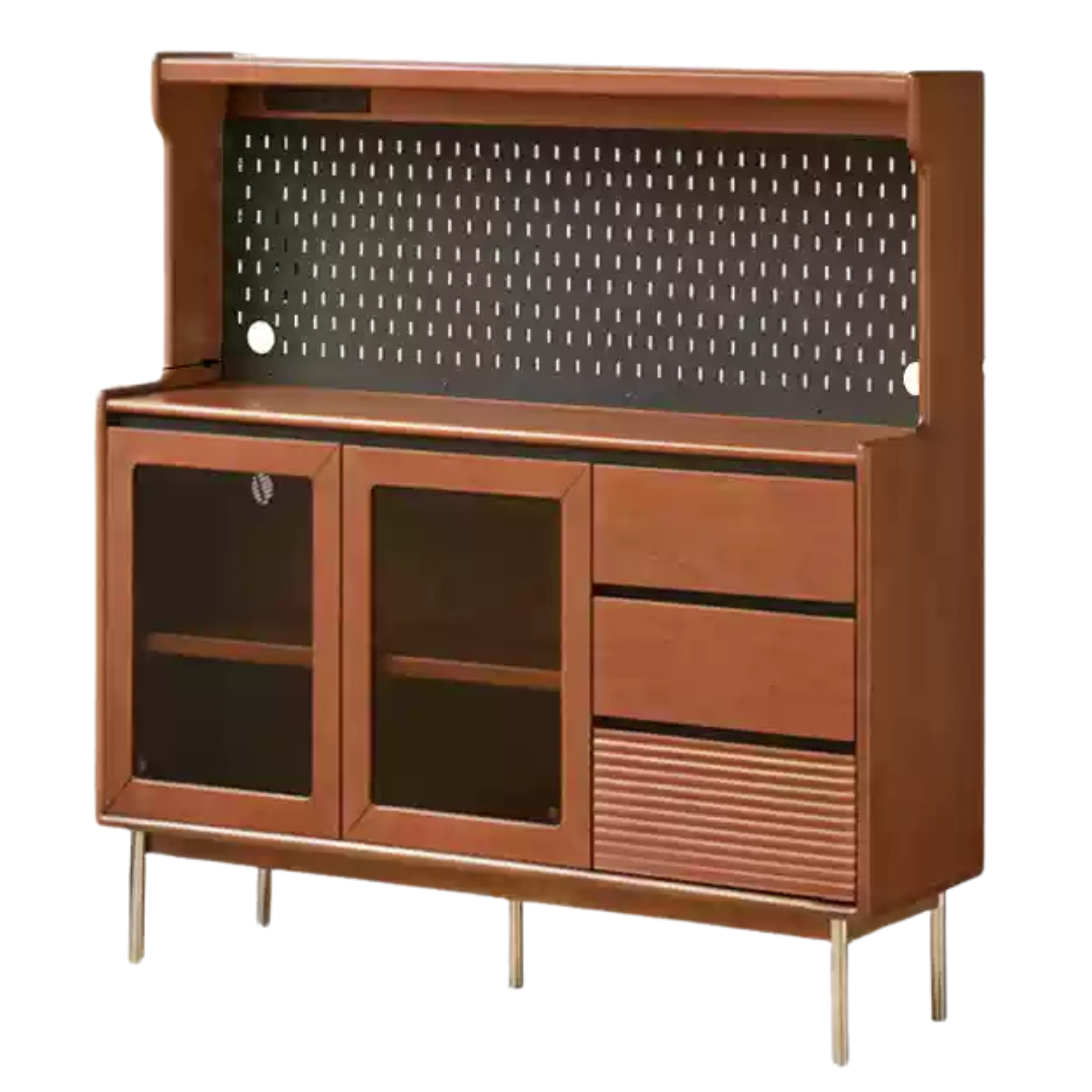 Tulipwood, Black Walnut Solid Wood Retro Sideboard