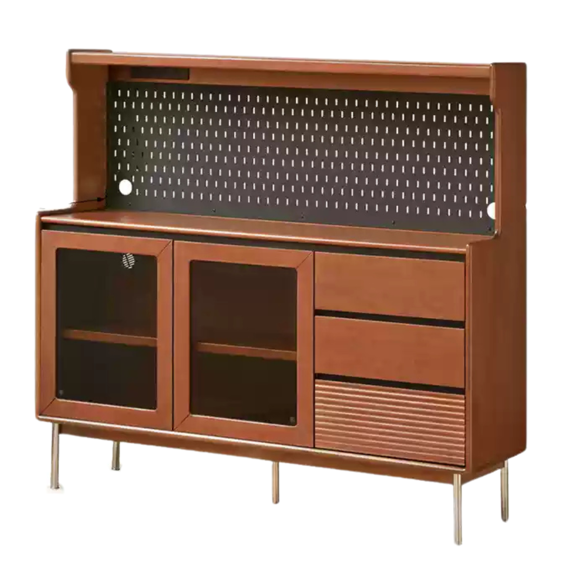Tulipwood, Black Walnut Solid Wood Retro Sideboard