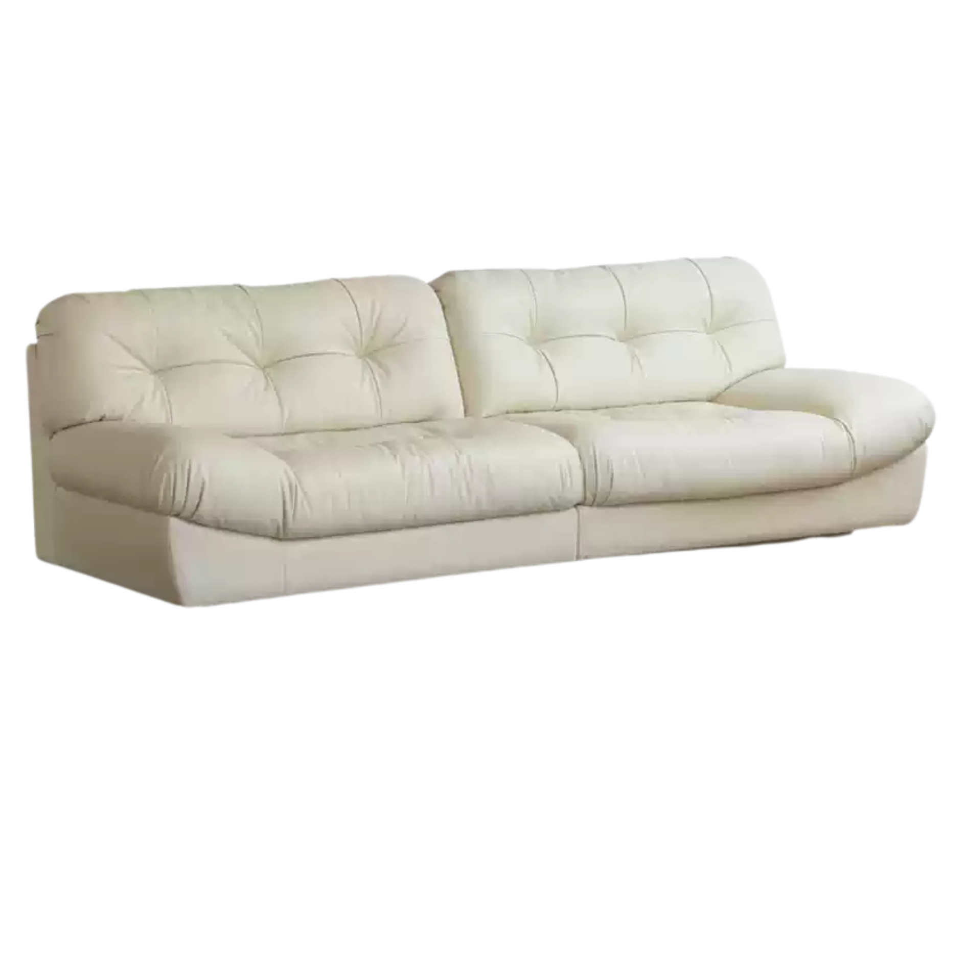 Leather Sofa First Layer Cowhide Black Sofa.