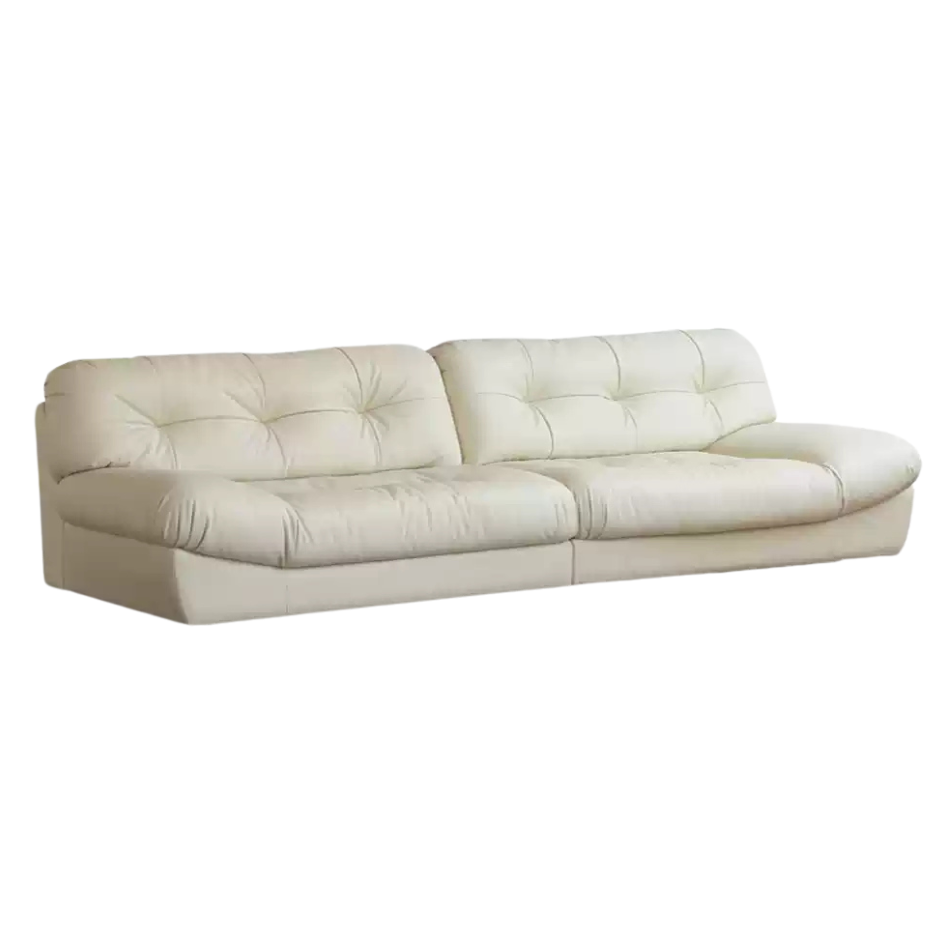 Leather Sofa First Layer Cowhide Black Sofa.